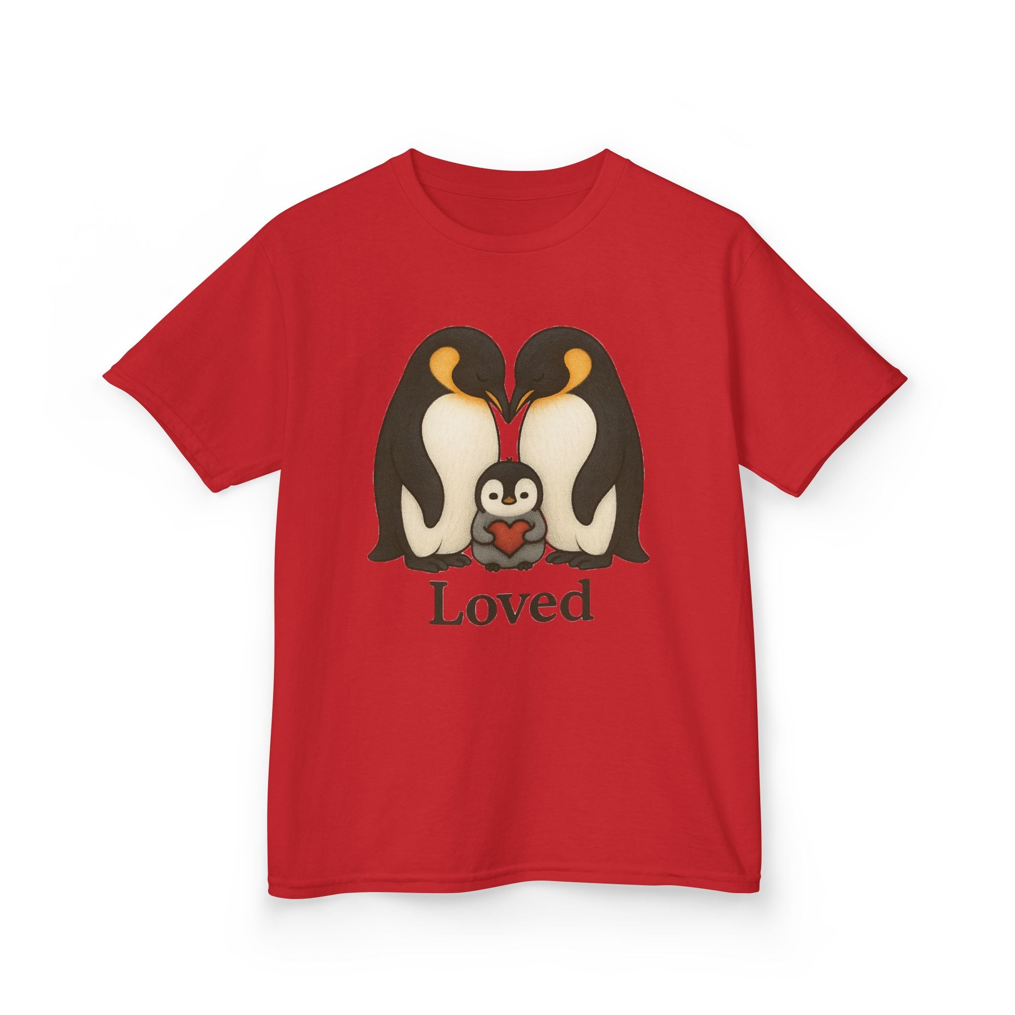 Kid/Teen Loved Penguin Graphic Tee—Boy or Girl who loves Penguins Family T-shirt