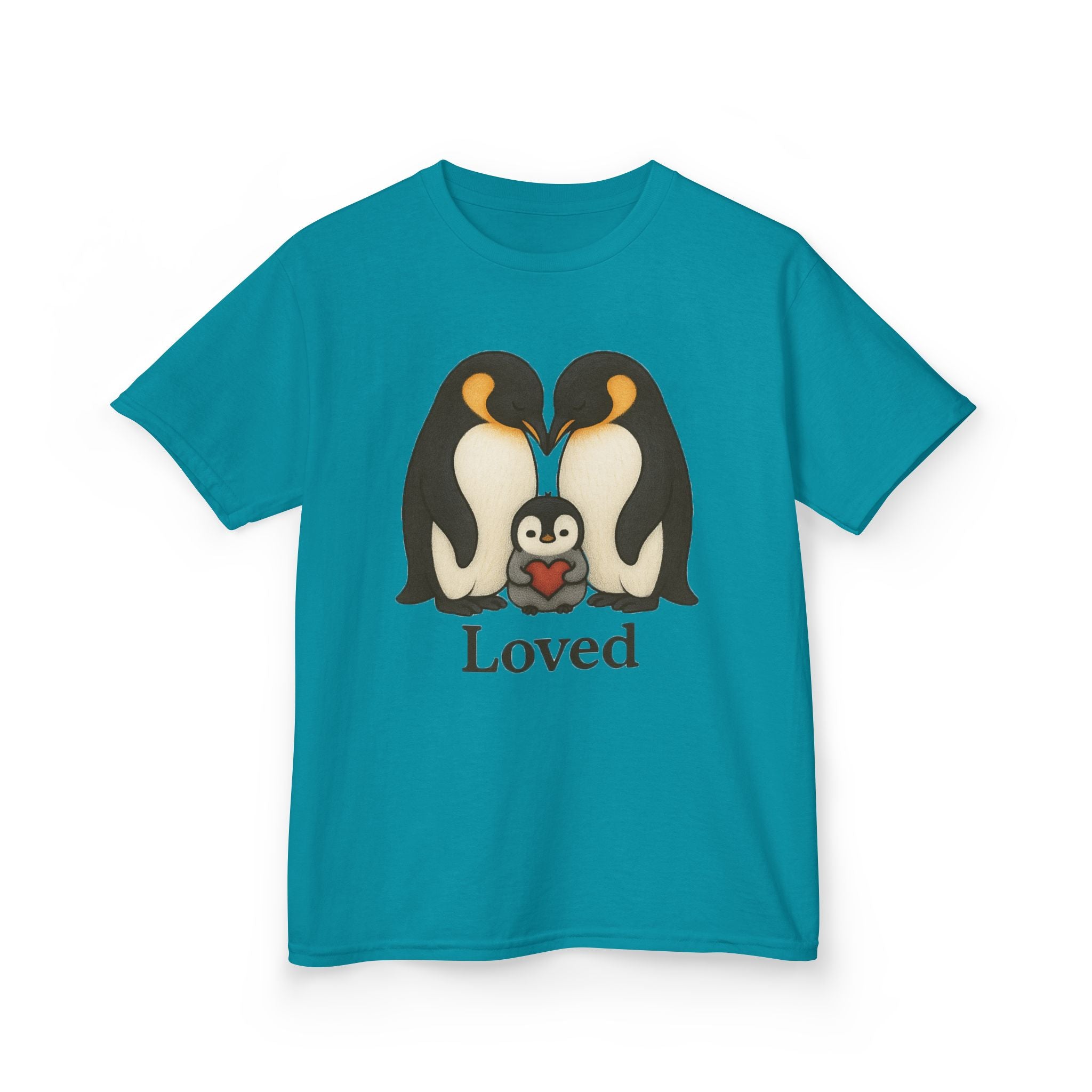Kid/Teen Loved Penguin Graphic Tee—Boy or Girl who loves Penguins Family T-shirt