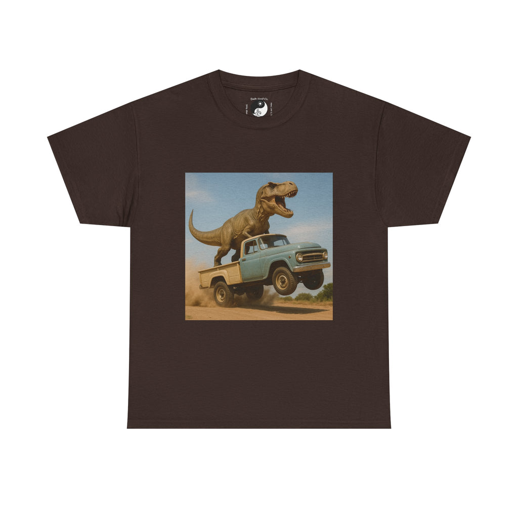 Teen/Adult Retro T-Rex Truck Adventure/Dinosaur T‑Shirt —  Tee sizes S-5XL