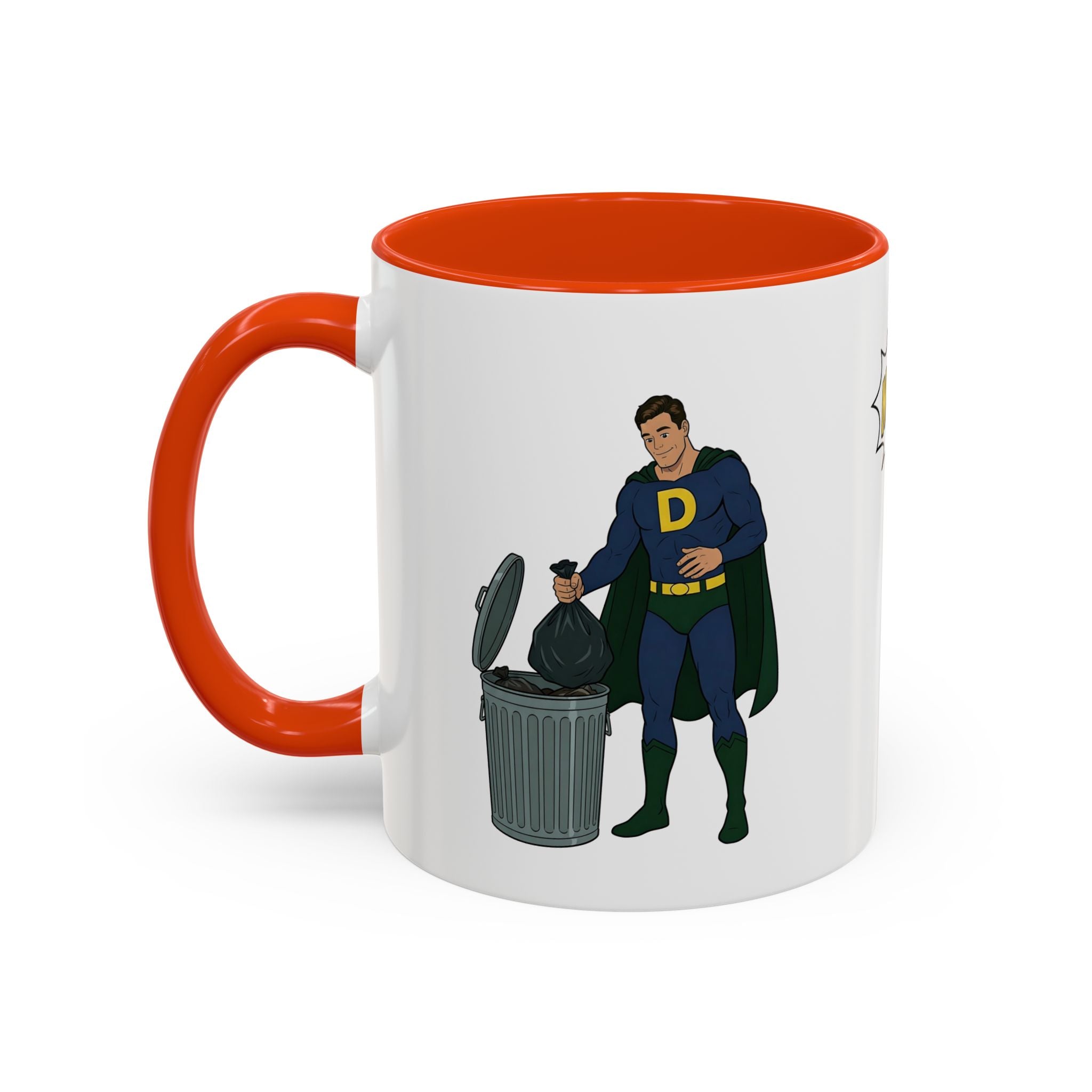 Real Super Heroes Bring Snacks! Super D Coffee/Hot Chocolate Mug: 12 Colors 11oz/15oz Ceramic Superhero Novelty Gift Cup 