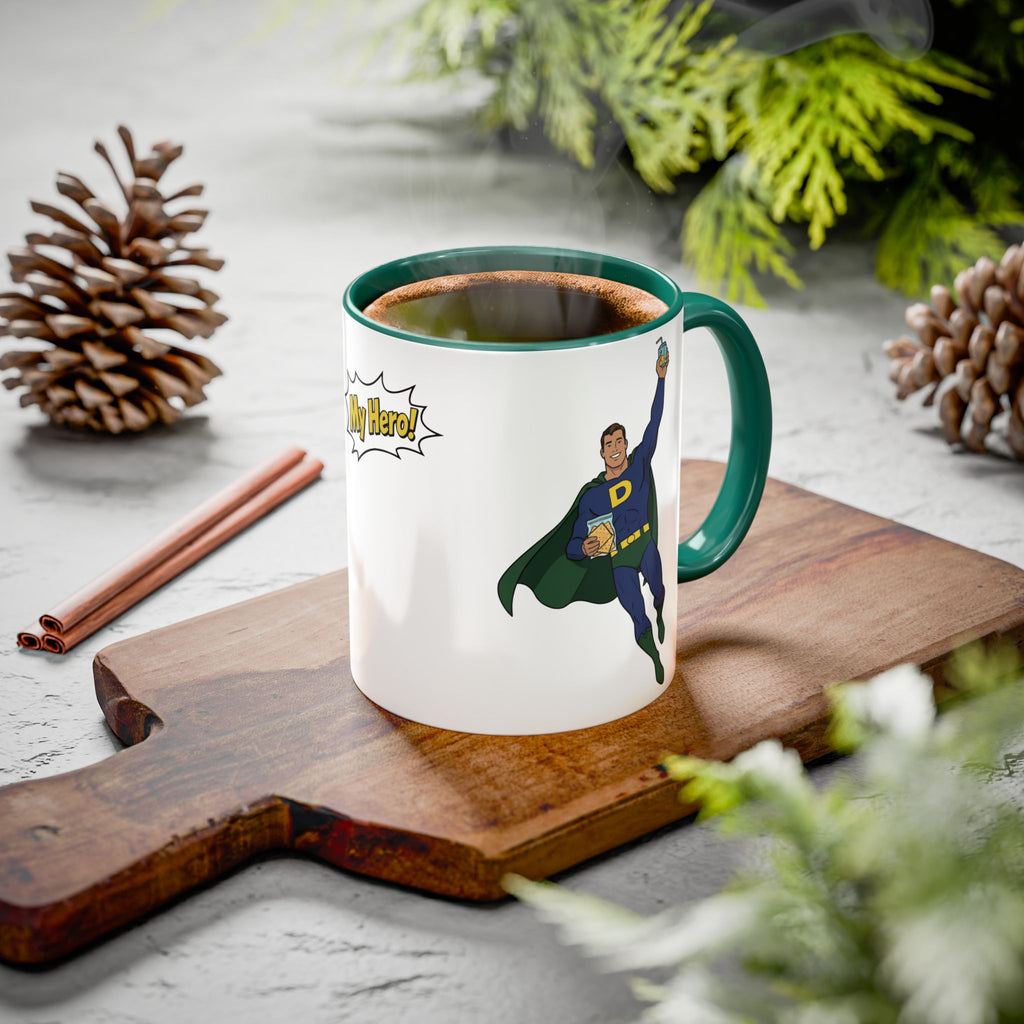 Real Super Heroes Bring Snacks! Super D Coffee/Hot Chocolate Mug: 12 Colors 11oz/15oz Ceramic Superhero Novelty Gift Cup 