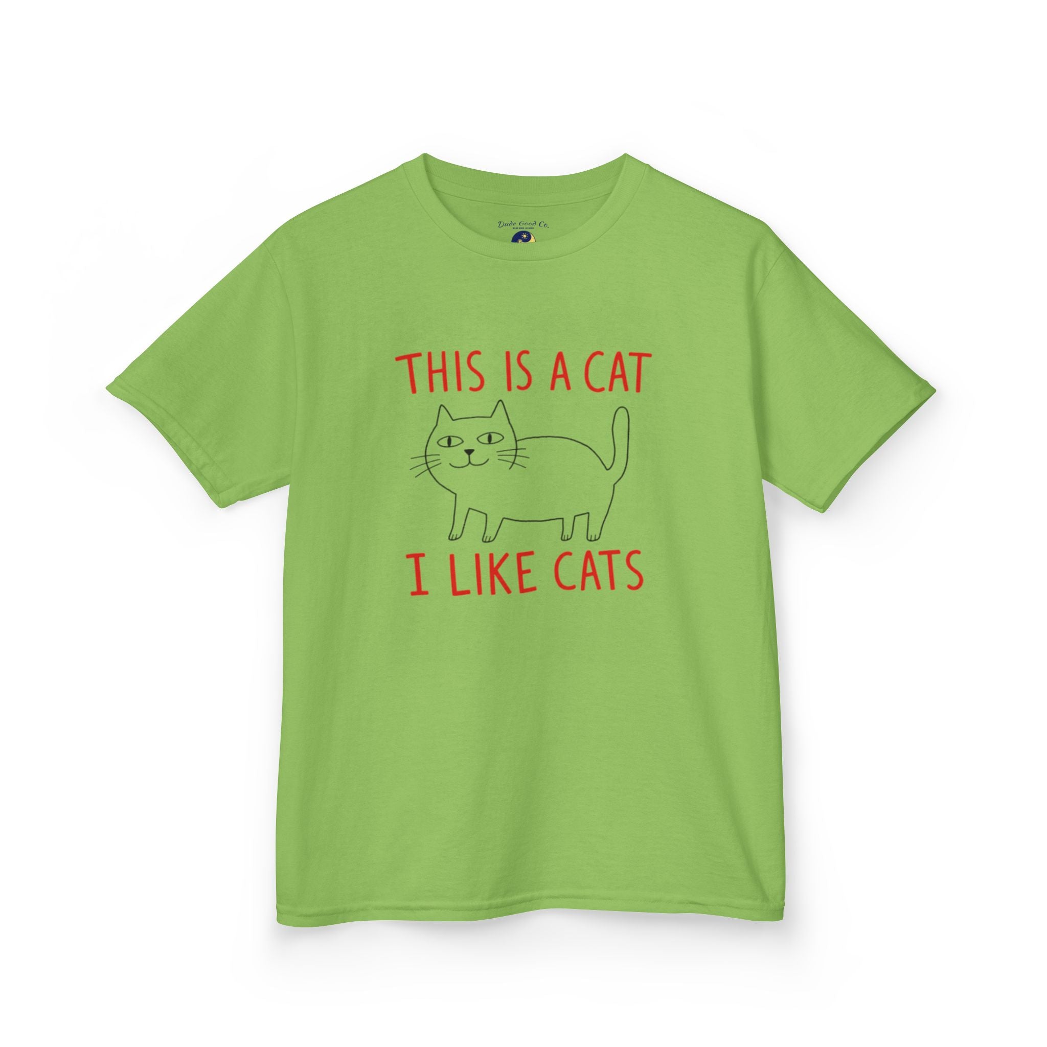 Boys Cat T‑Shirt — "This Is A Cat, I Like Cats" Cute Cat Graphic Tee sizes 5-14