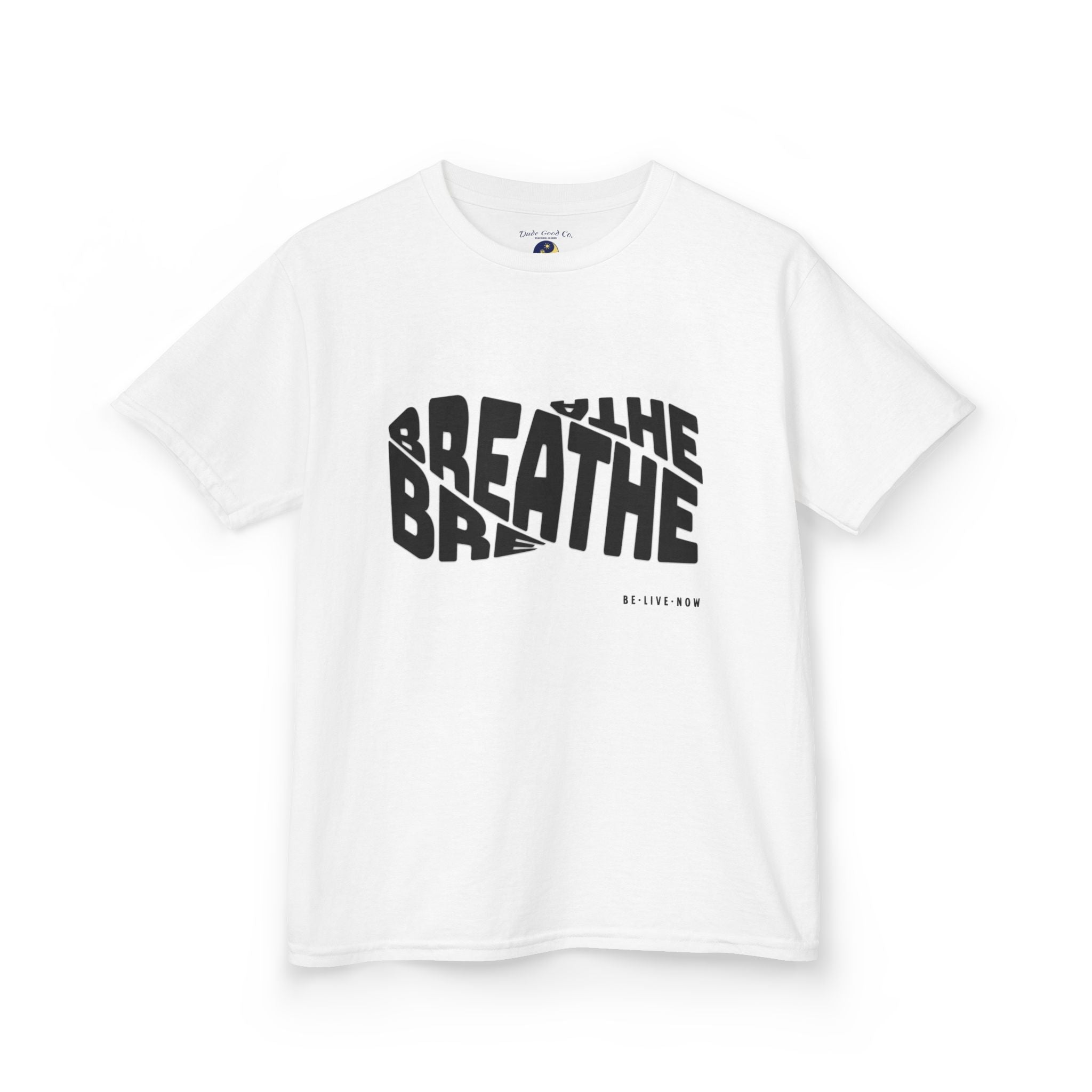Breathe Vortex Graphic Tee for Boys – Kids & Teen Sizes 5–14 | Mindful Calm Design | Soft Cotton Inspirational Shirt