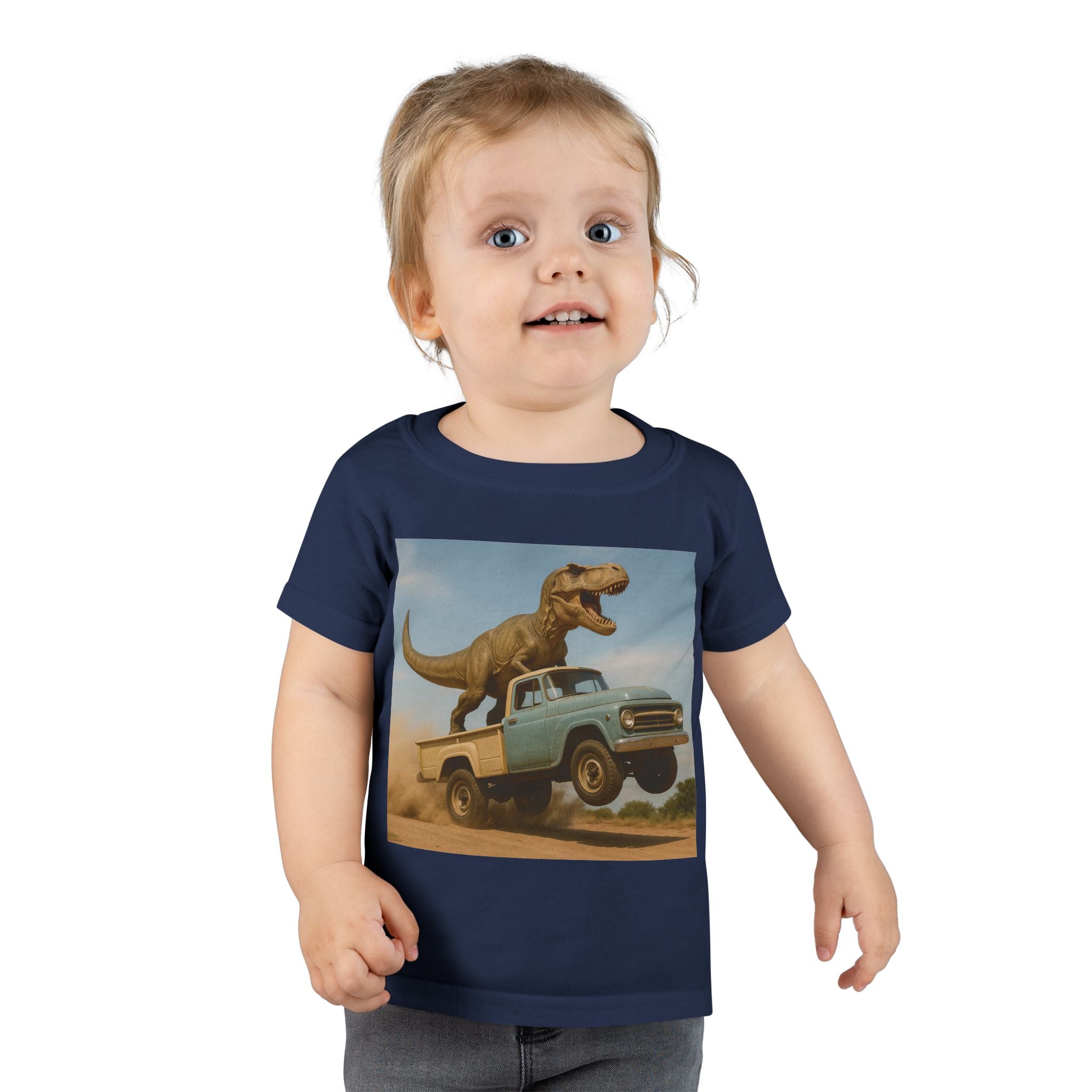 T-Rex Riding Vintage Pickup Adventure! Dinosaur Truck Toddler T-shirt