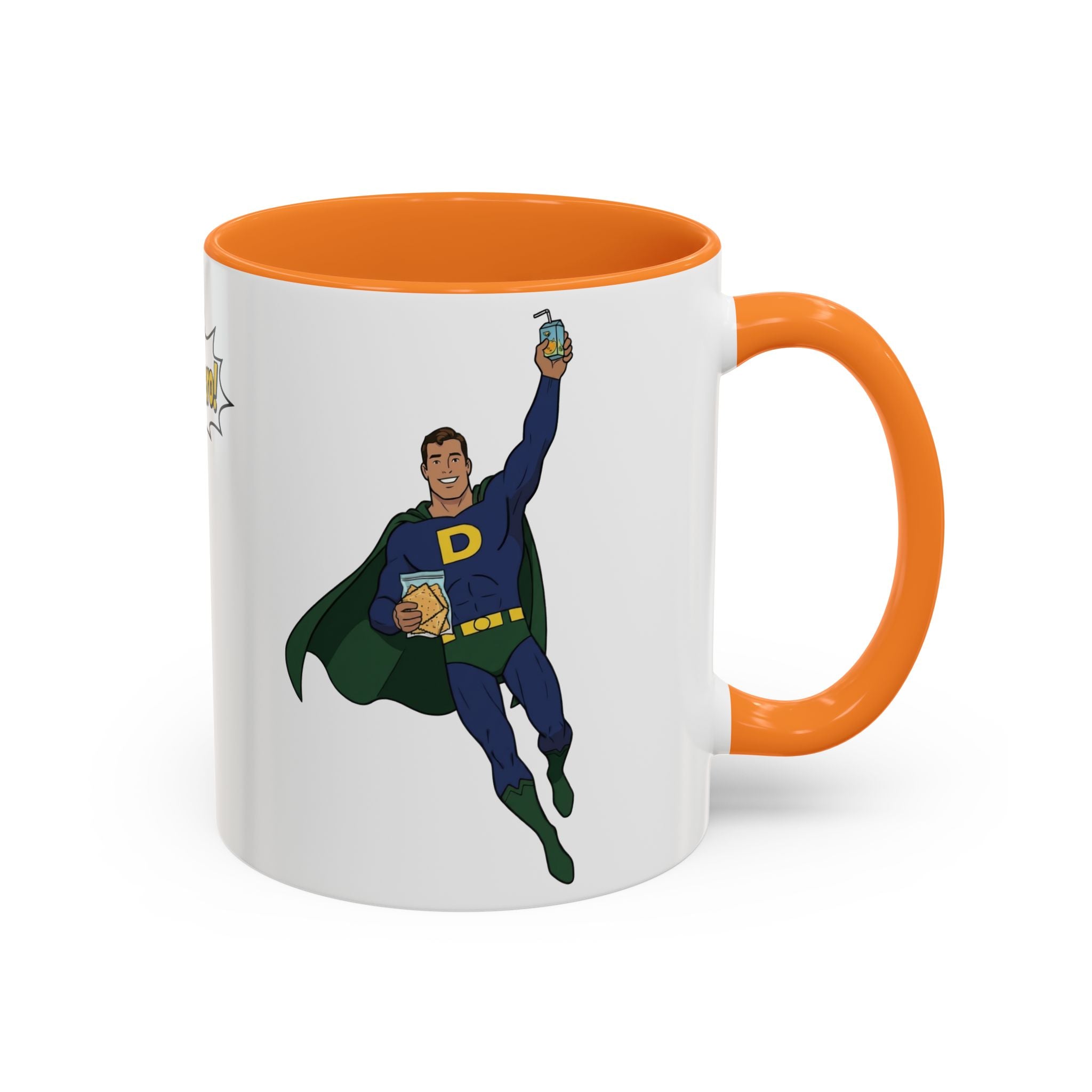 Real Super Heroes Bring Snacks! Super D Coffee/Hot Chocolate Mug: 12 Colors 11oz/15oz Ceramic Superhero Novelty Gift Cup 
