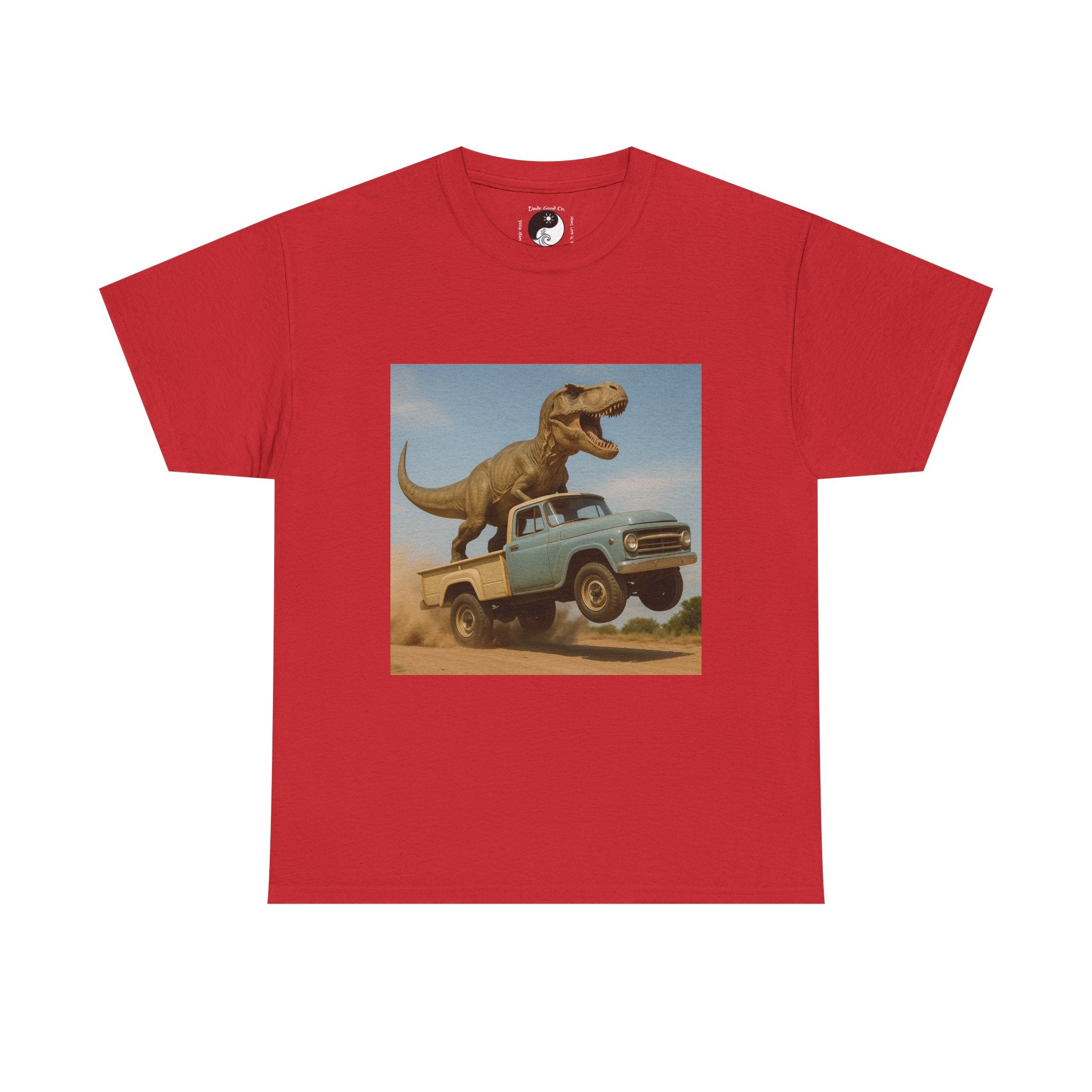 Teen/Adult Retro T-Rex Truck Adventure/Dinosaur T‑Shirt —  Tee sizes S-5XL