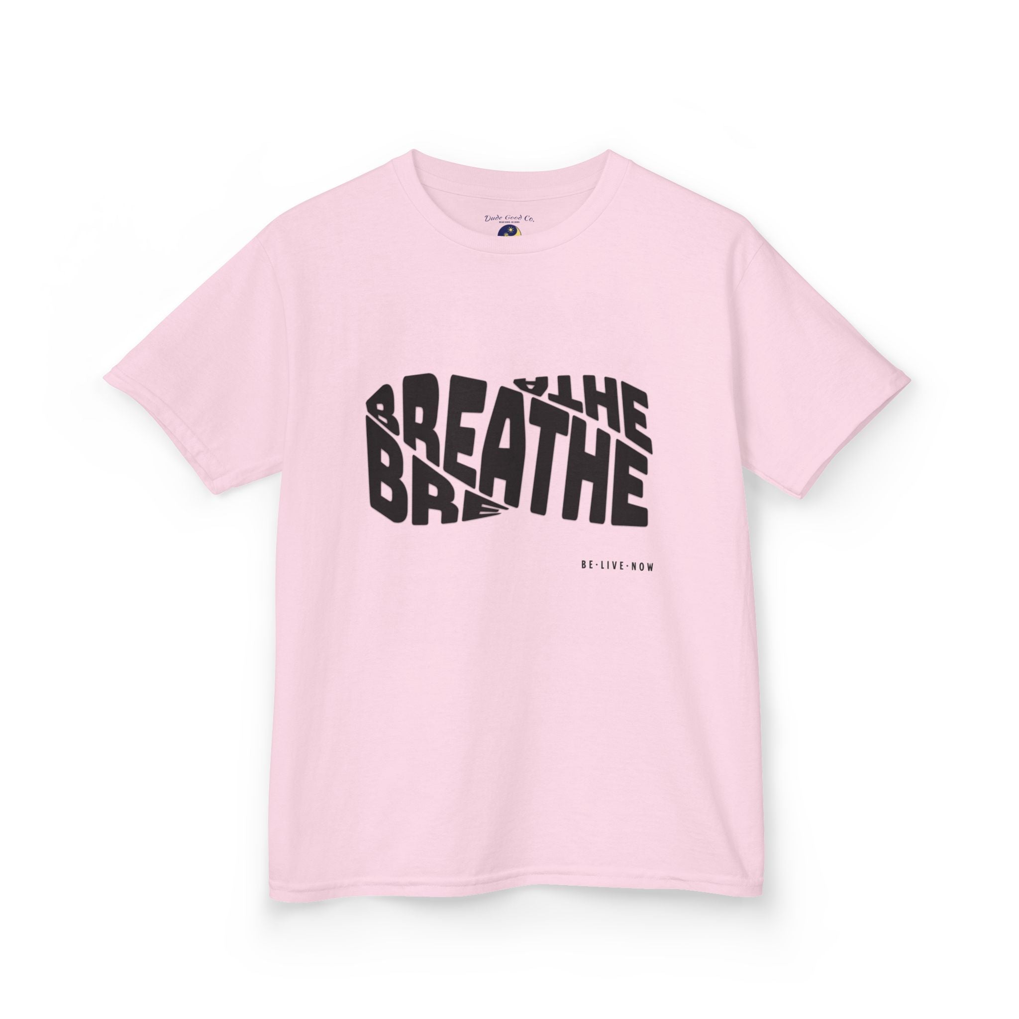 Breathe Vortex Graphic Tee for Boys – Kids & Teen Sizes 5–14 | Mindful Calm Design | Soft Cotton Inspirational Shirt