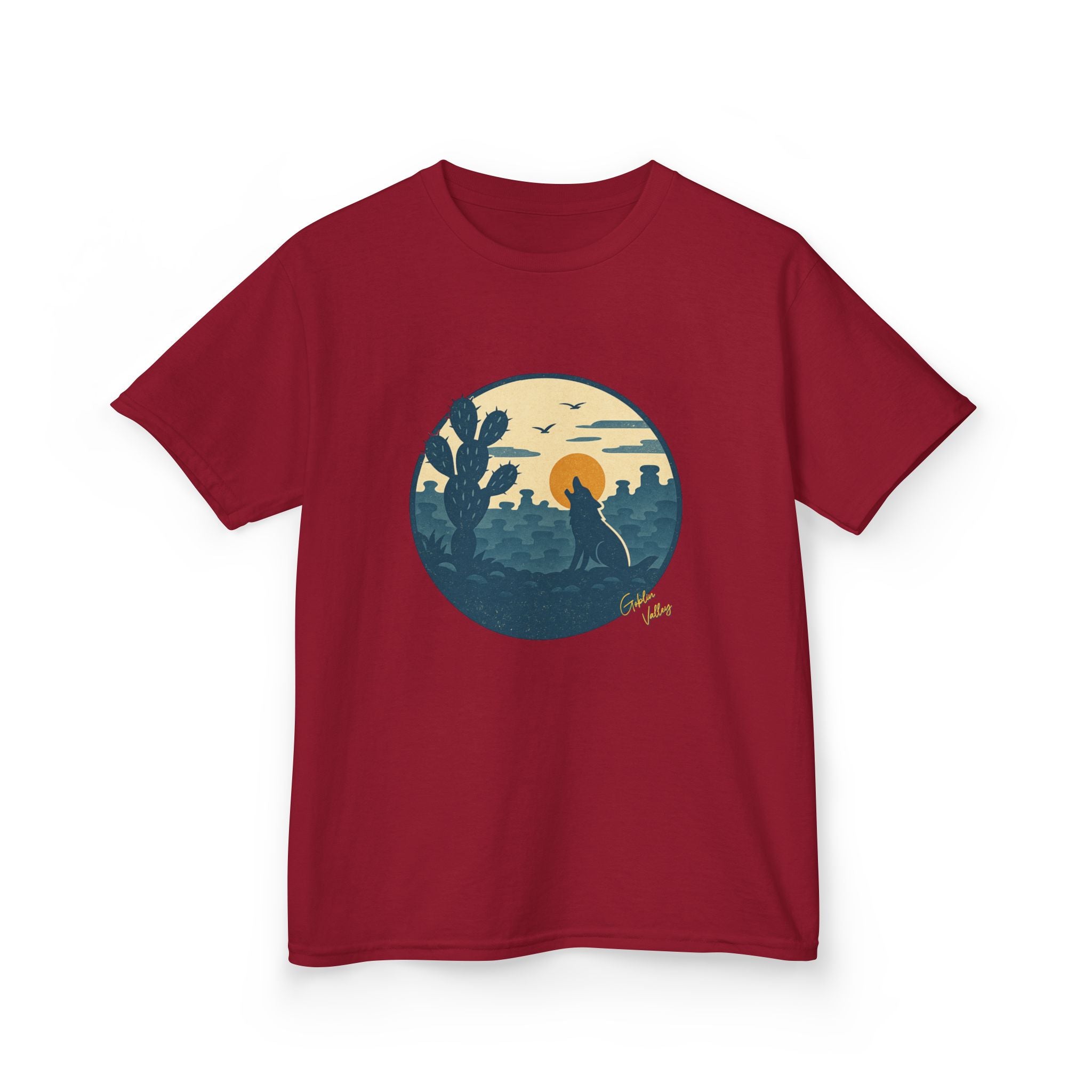 Kids Tee — Desert Sunset Cactus Graphic