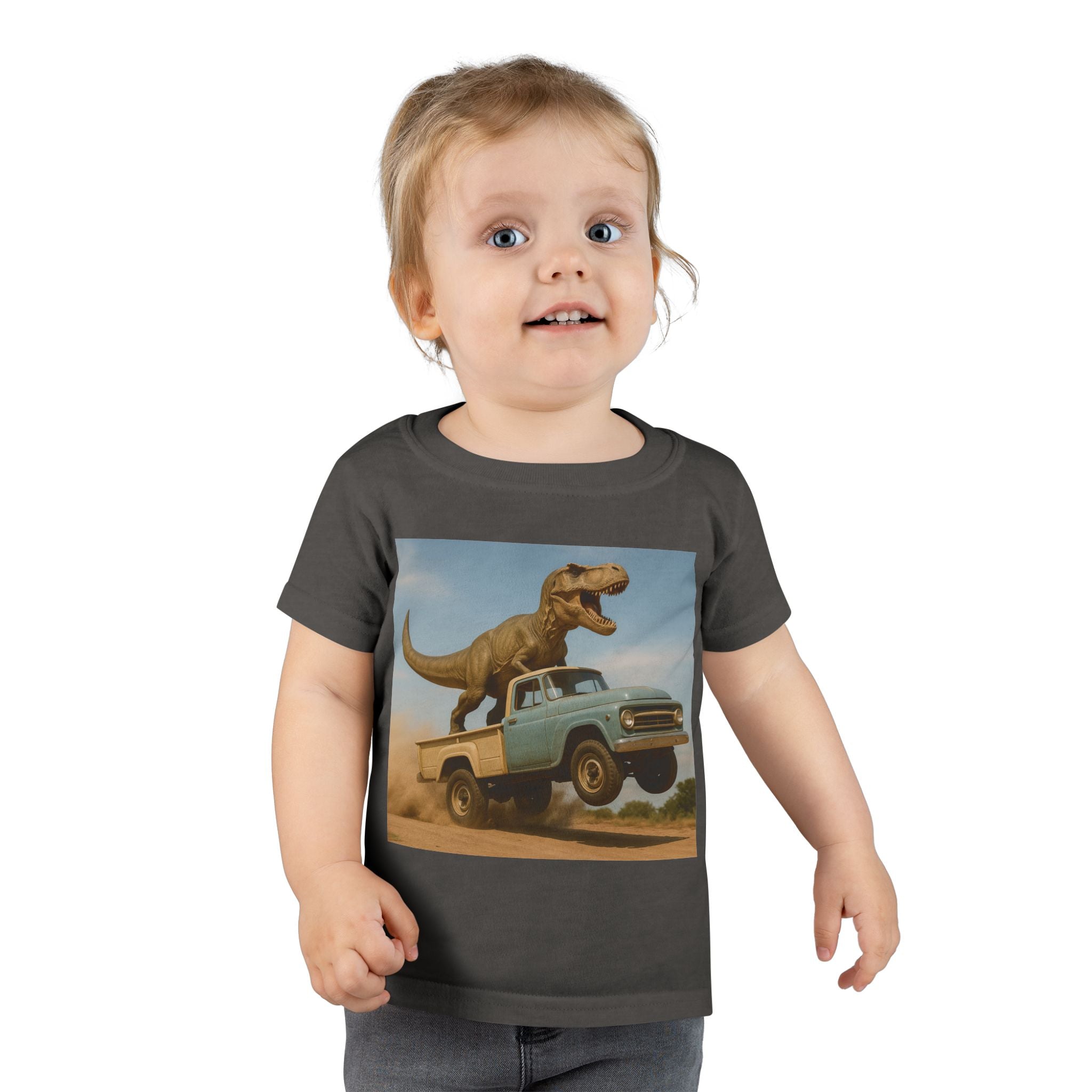 T-Rex Riding Vintage Pickup Adventure! Dinosaur Truck Toddler T-shirt