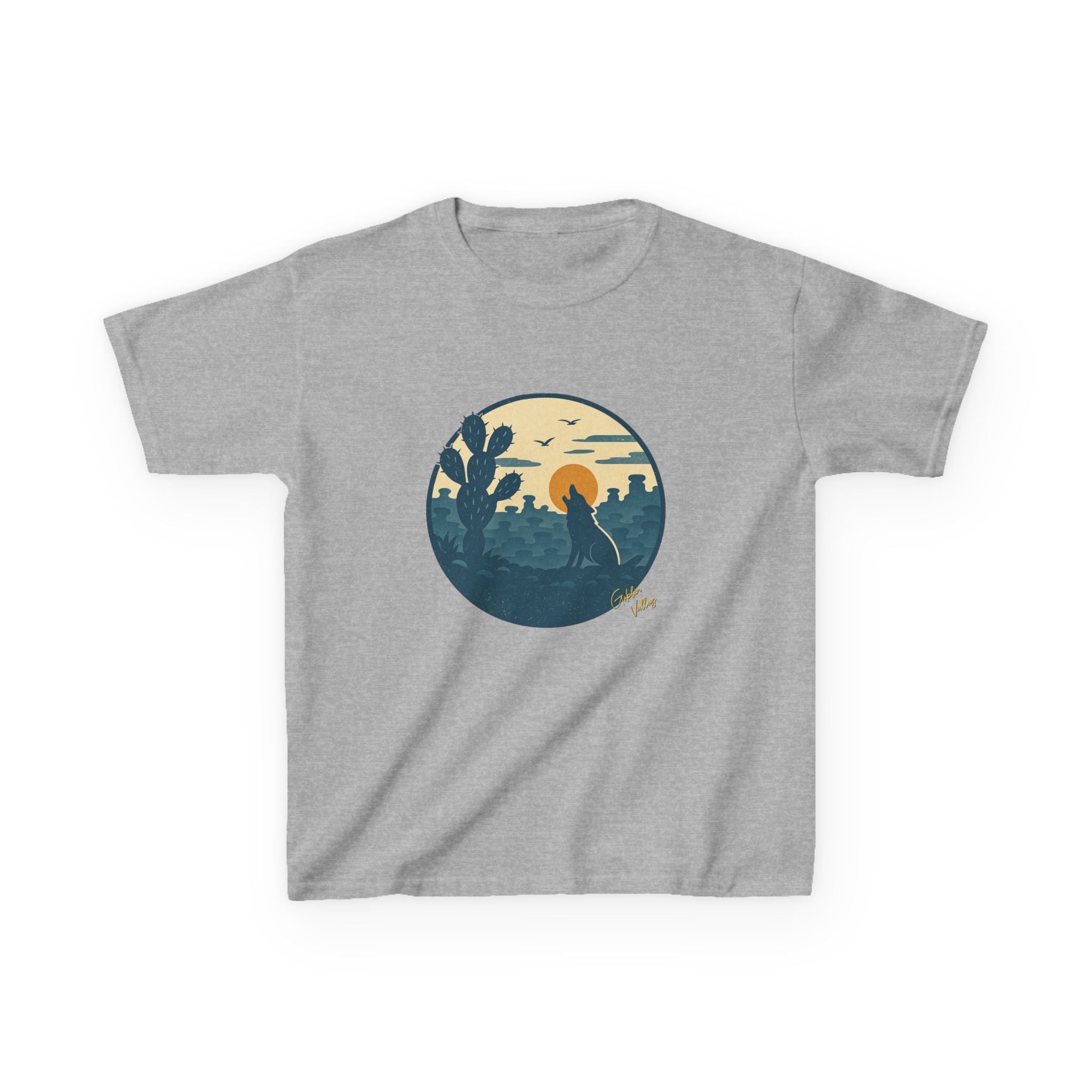 Kids Tee — Desert Sunset Cactus Graphic