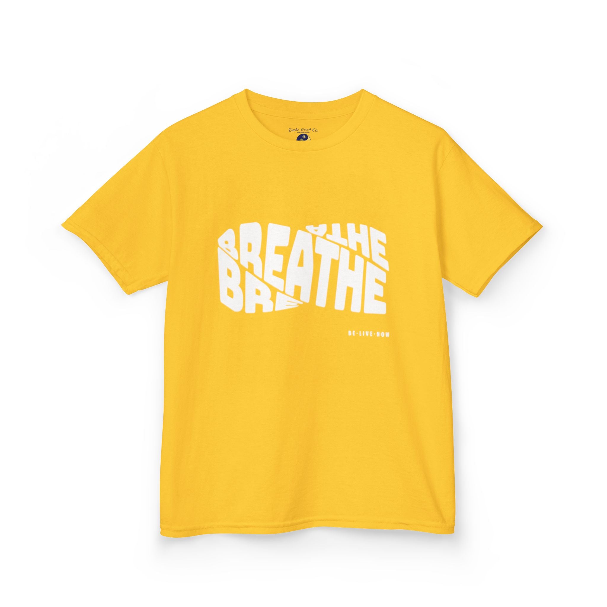 Breathe Vortex Graphic Tee for Boys – Kids & Teen Sizes 5–14 | Mindful Calm Design | Soft Cotton Inspirational Shirt