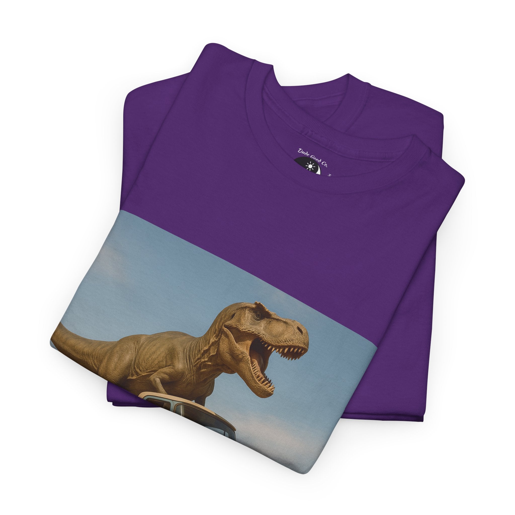 Teen/Adult Retro T-Rex Truck Adventure/Dinosaur T‑Shirt —  Tee sizes S-5XL --17 Colors