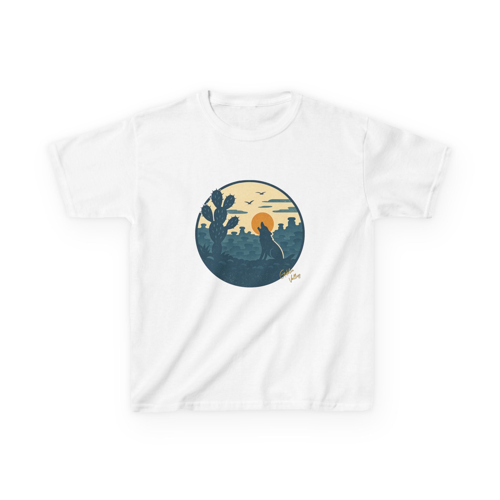 Kids Tee — Desert Sunset Cactus Graphic