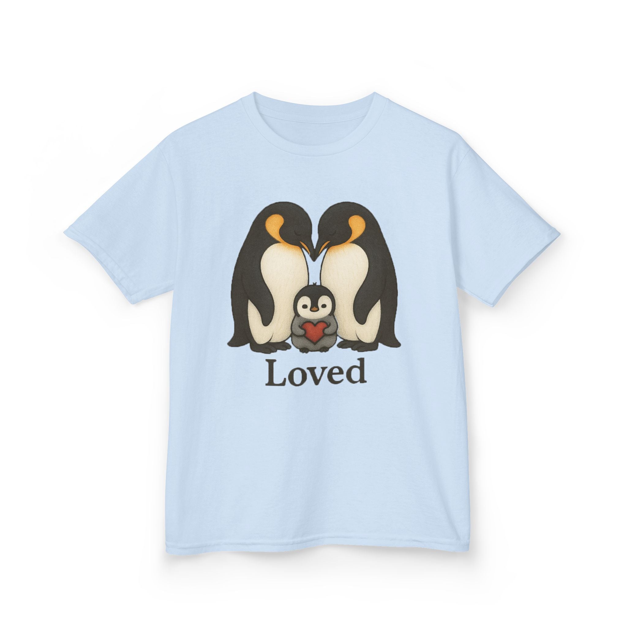 Kid/Teen Loved Penguin Graphic Tee—Boy or Girl who loves Penguins Family T-shirt