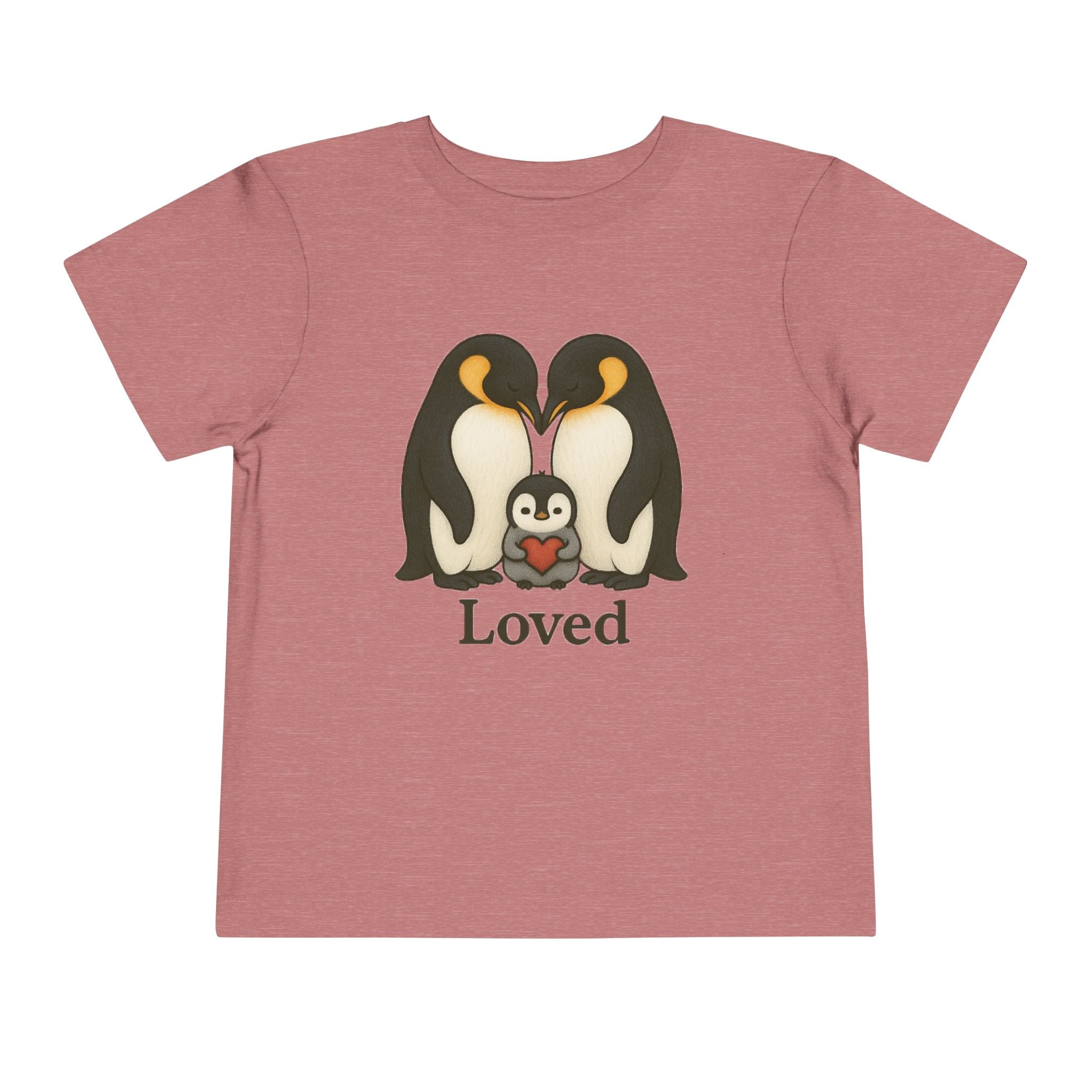Toddler Tee - 'Loved' Penguin Family Cute Baby Shirt