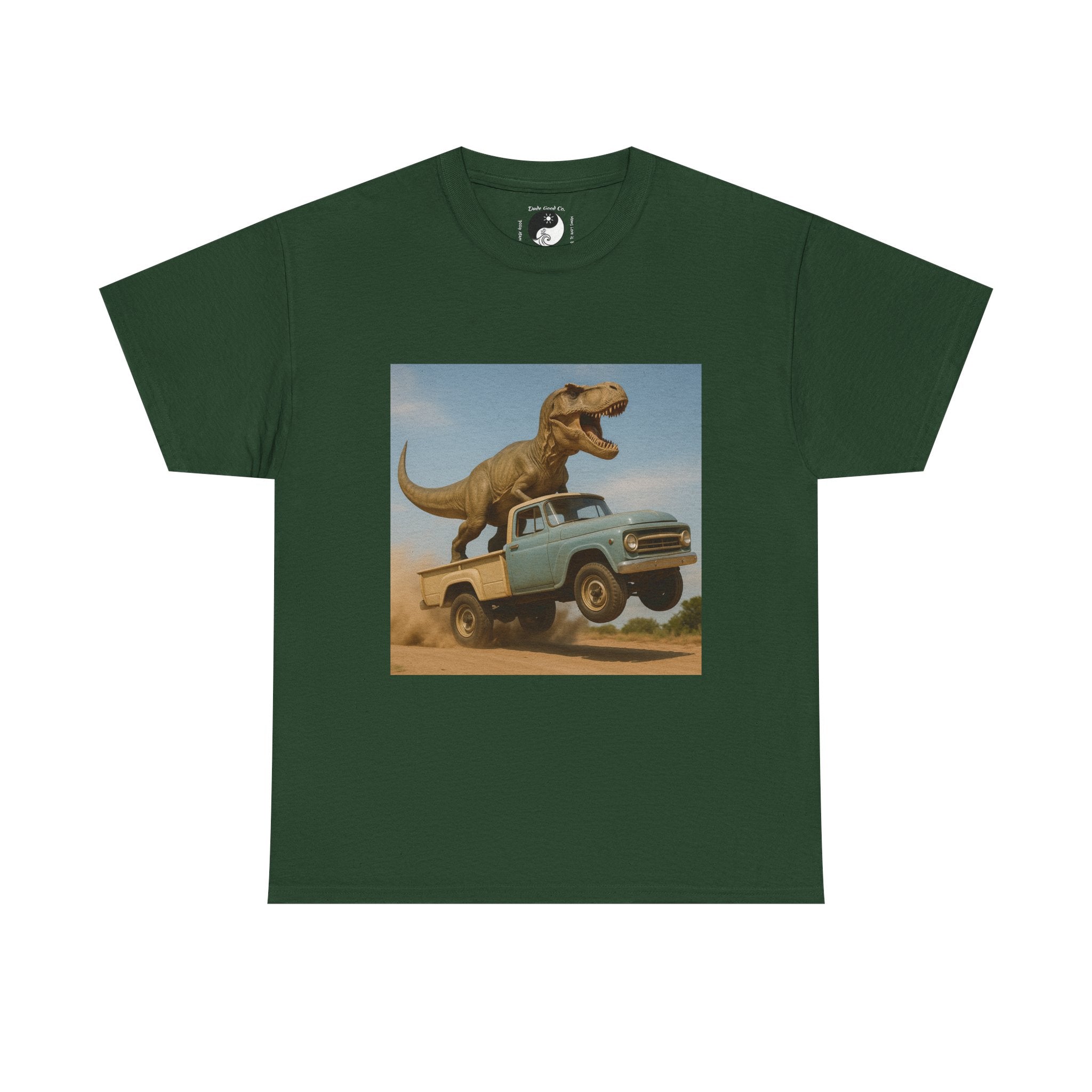 Teen/Adult Retro T-Rex Truck Adventure/Dinosaur T‑Shirt —  Tee sizes S-5XL
