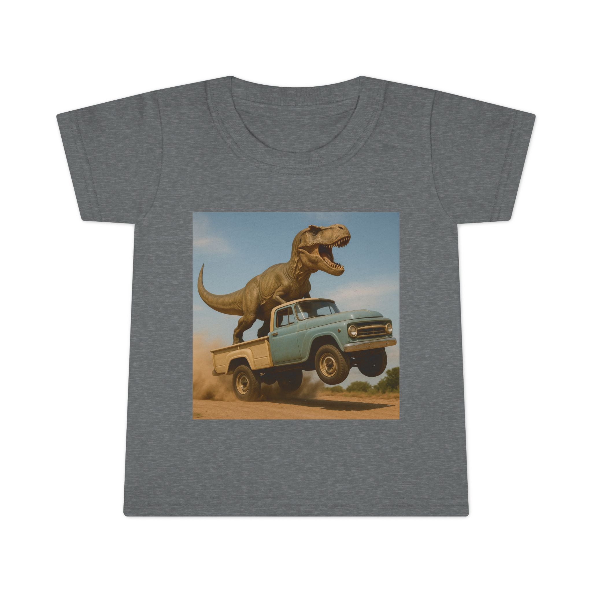 T-Rex Riding Vintage Pickup Adventure! Dinosaur Truck Toddler T-shirt