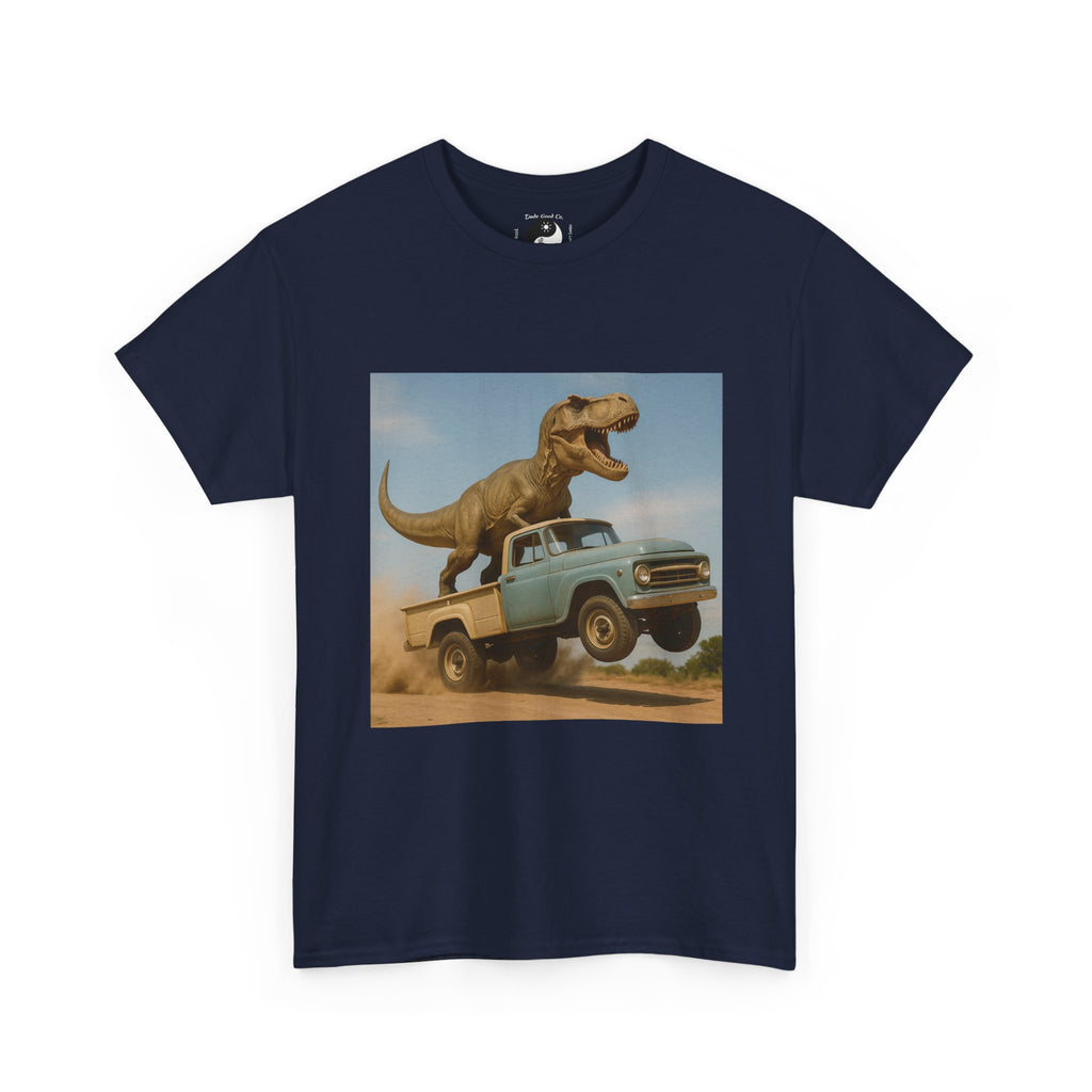Teen/Adult Retro T-Rex Truck Adventure/Dinosaur T‑Shirt —  Tee sizes S-5XL