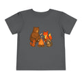 Campfire Friends Tee — Toddler/Young Child Bear, Fox & Raccoon Camping Shirt