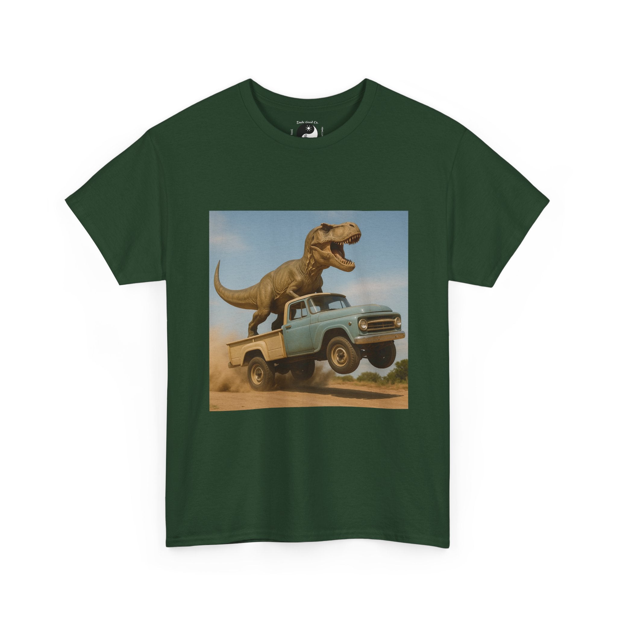 Teen/Adult Retro T-Rex Truck Adventure/Dinosaur T‑Shirt —  Tee sizes S-5XL