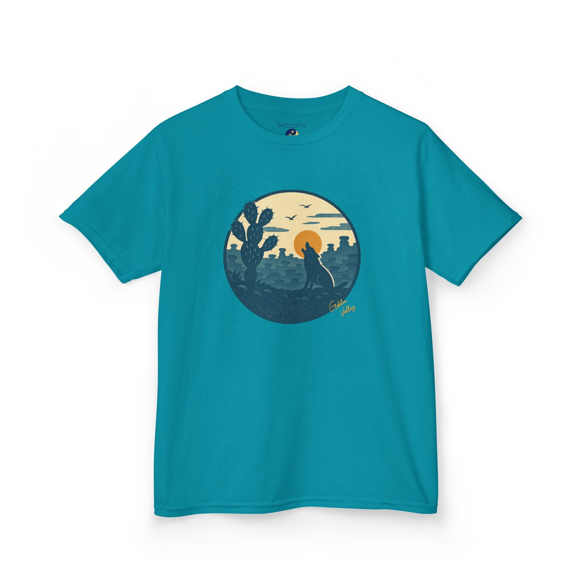 Boys Goblin Valley Desert Graphic Tee – Utah Hoodoo Cactus Sunset Nature Shirt sizes 5-14