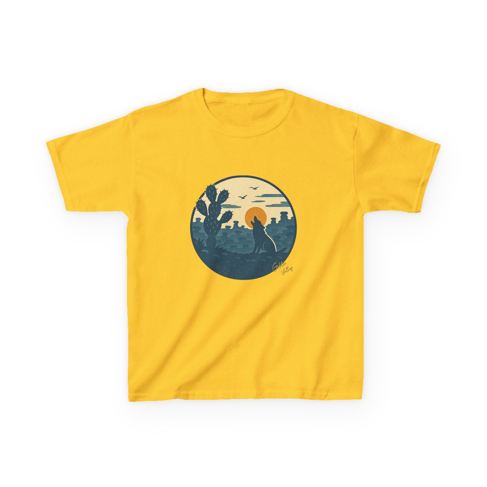 Kids Tee — Desert Sunset Cactus Graphic