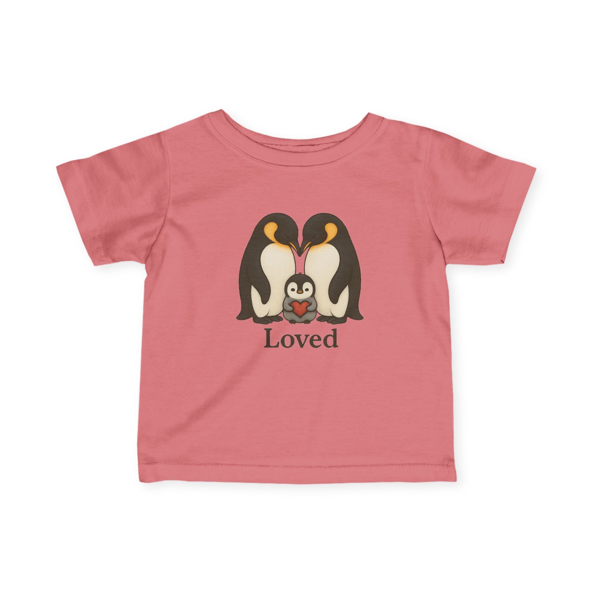 Loved Baby Tee — Penguin Family Infant Shirt size 3-6 12 18 24 month gift