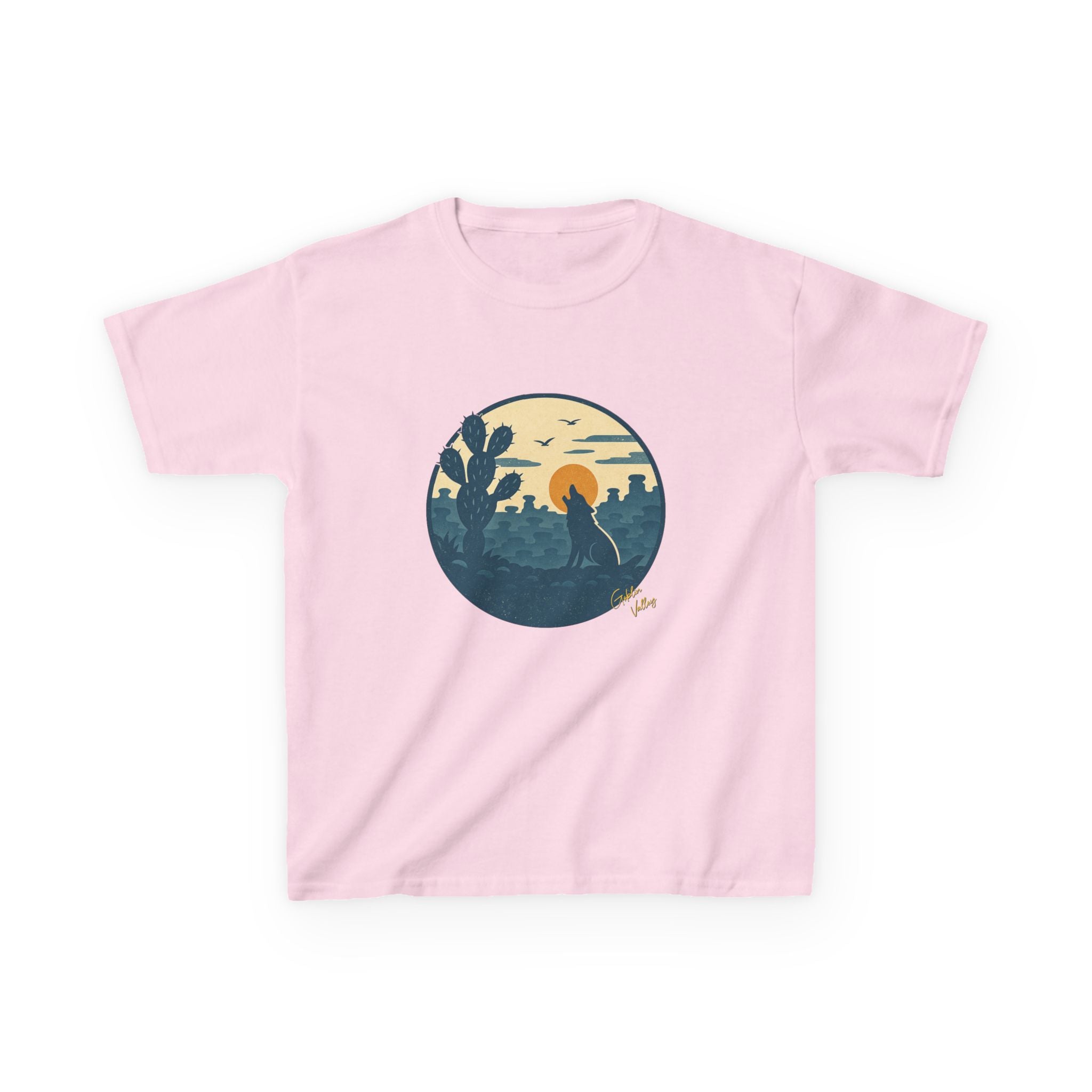 Kids Tee — Desert Sunset Cactus Graphic