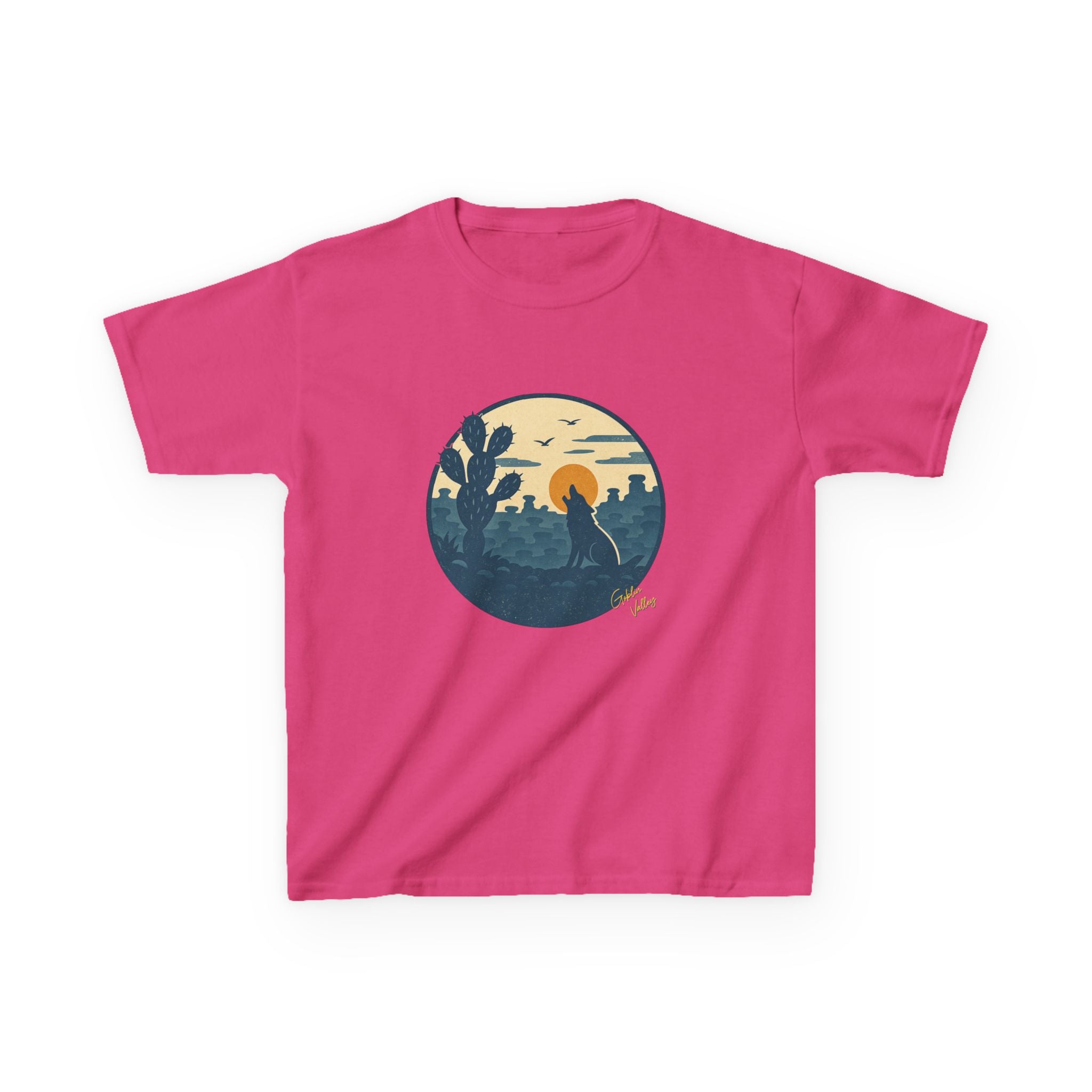 Kids Tee — Desert Sunset Cactus Graphic