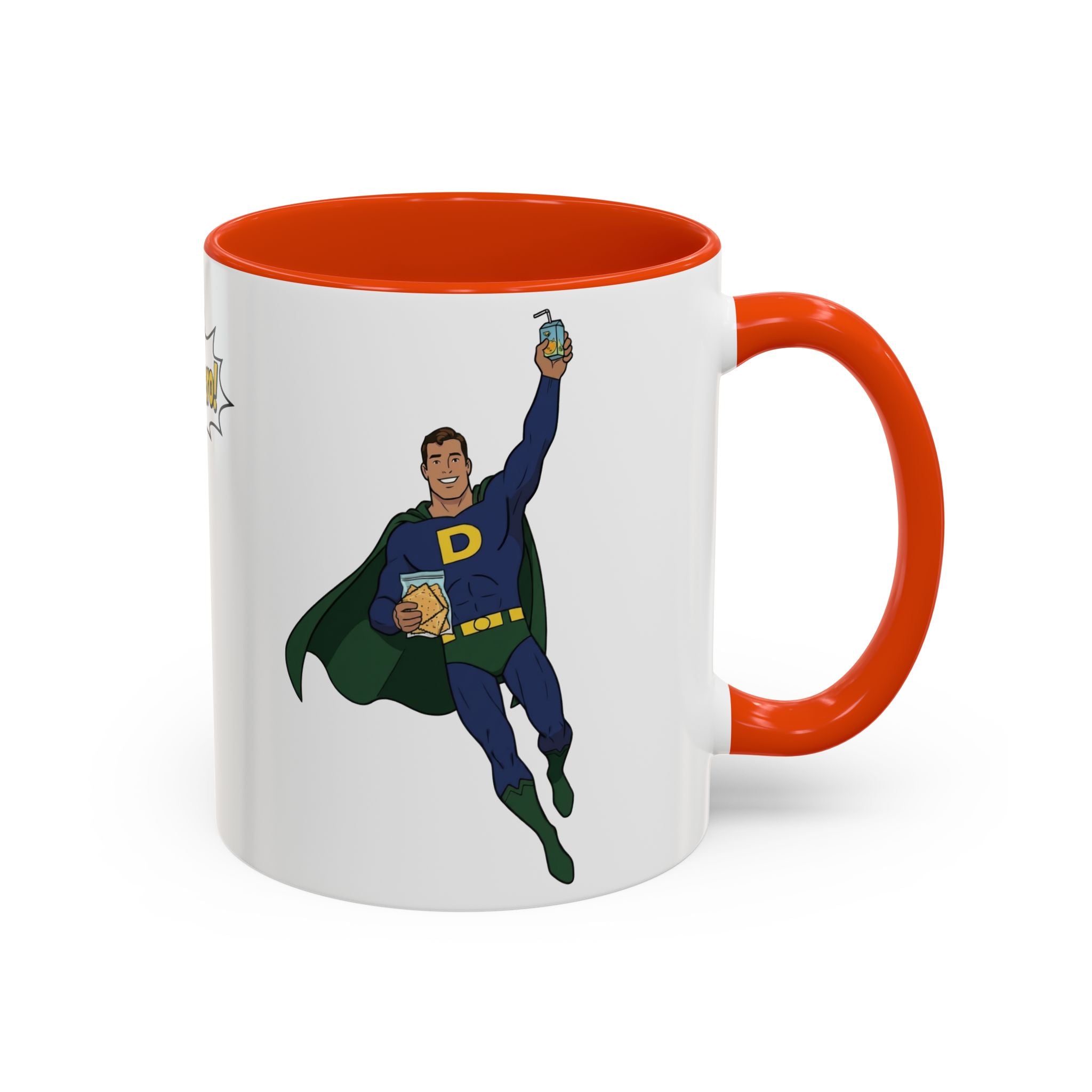 Real Super Heroes Bring Snacks! Super D Coffee/Hot Chocolate Mug: 12 Colors 11oz/15oz Ceramic Superhero Novelty Gift Cup 