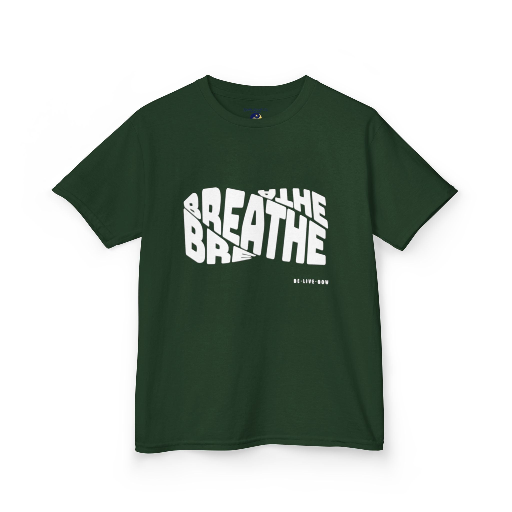 Breathe Vortex Graphic Tee for Boys – Kids & Teen Sizes 5–14 | Mindful Calm Design | Soft Cotton Inspirational Shirt