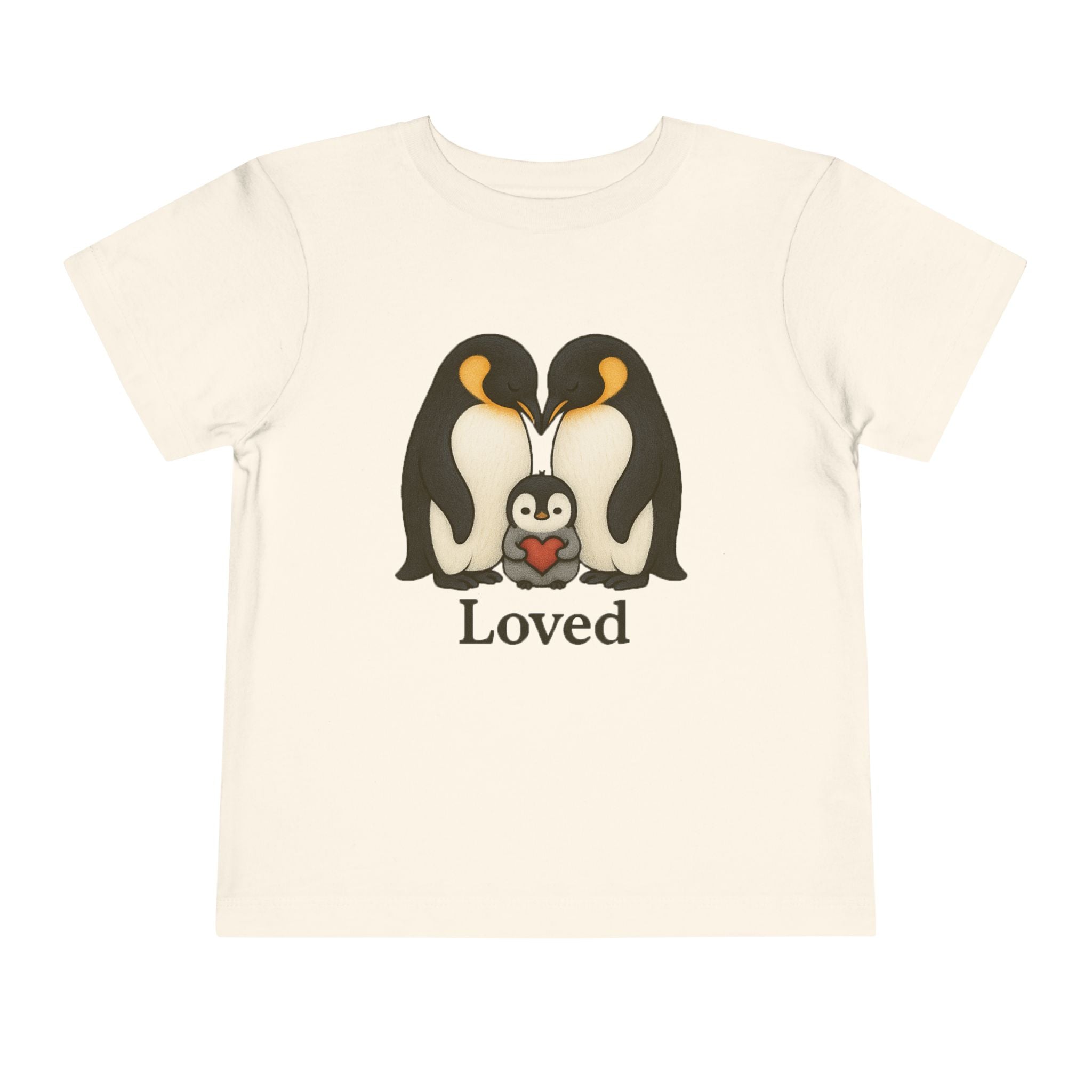 Toddler Tee - 'Loved' Penguin Family Cute Baby Shirt