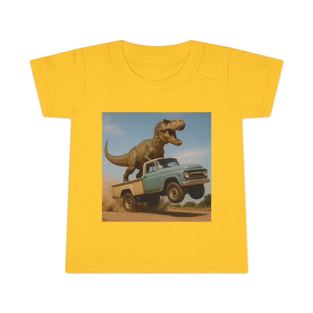 T-Rex Riding Vintage Pickup Adventure! Dinosaur Truck Toddler T-shirt