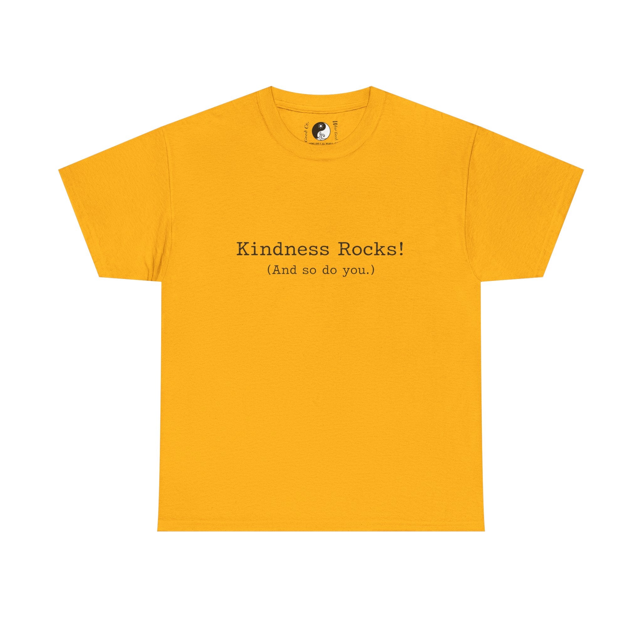 Kindness Rocks! Vintage Typewriter Font — Teen 14 15 16 17 18 & up/Adult T‑Shirt — Positive Message Graphic Tee