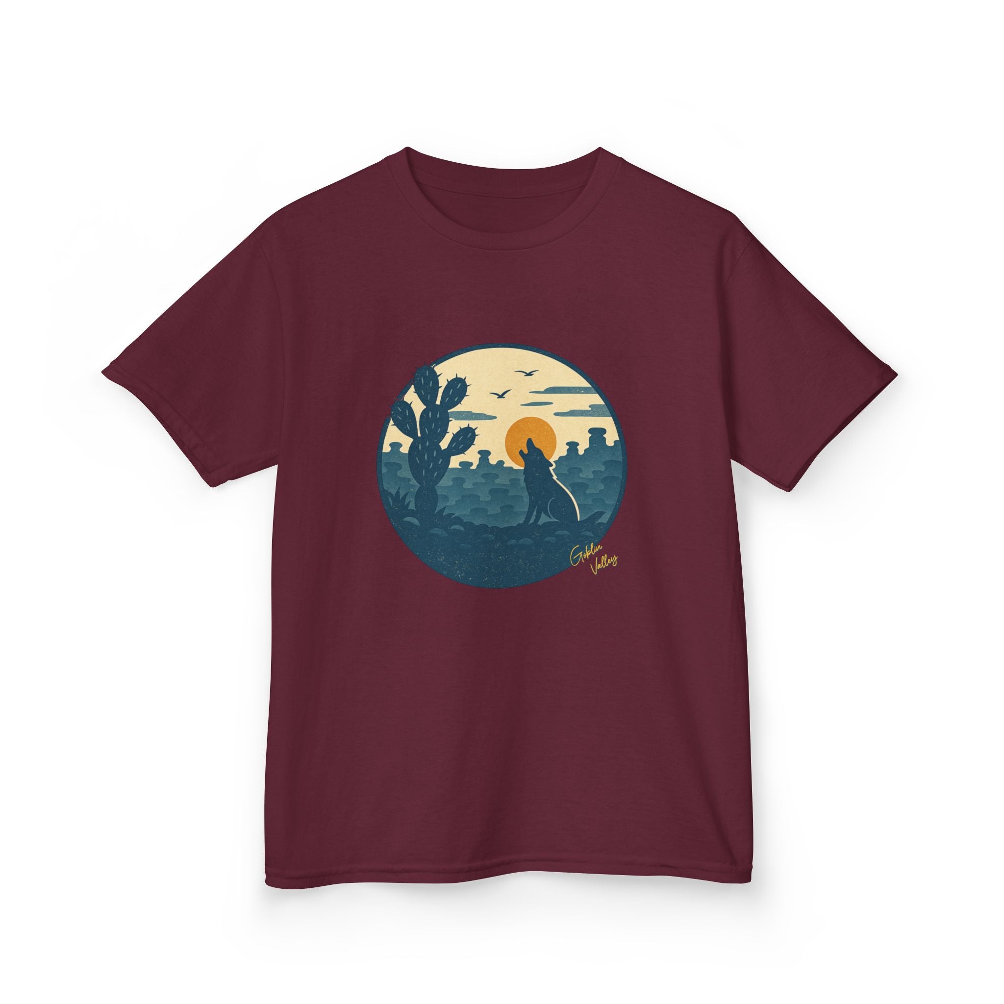 Kids Tee — Desert Sunset Cactus Graphic
