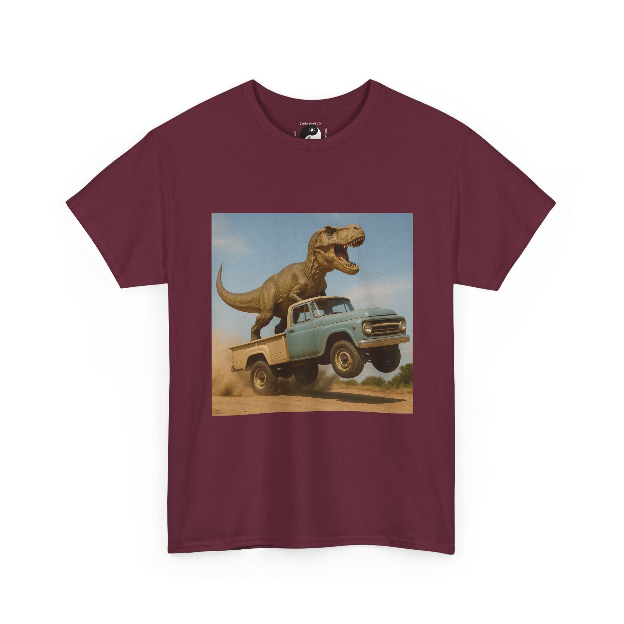 Teen/Adult Retro T-Rex Truck Adventure/Dinosaur T‑Shirt —  Tee sizes S-5XL