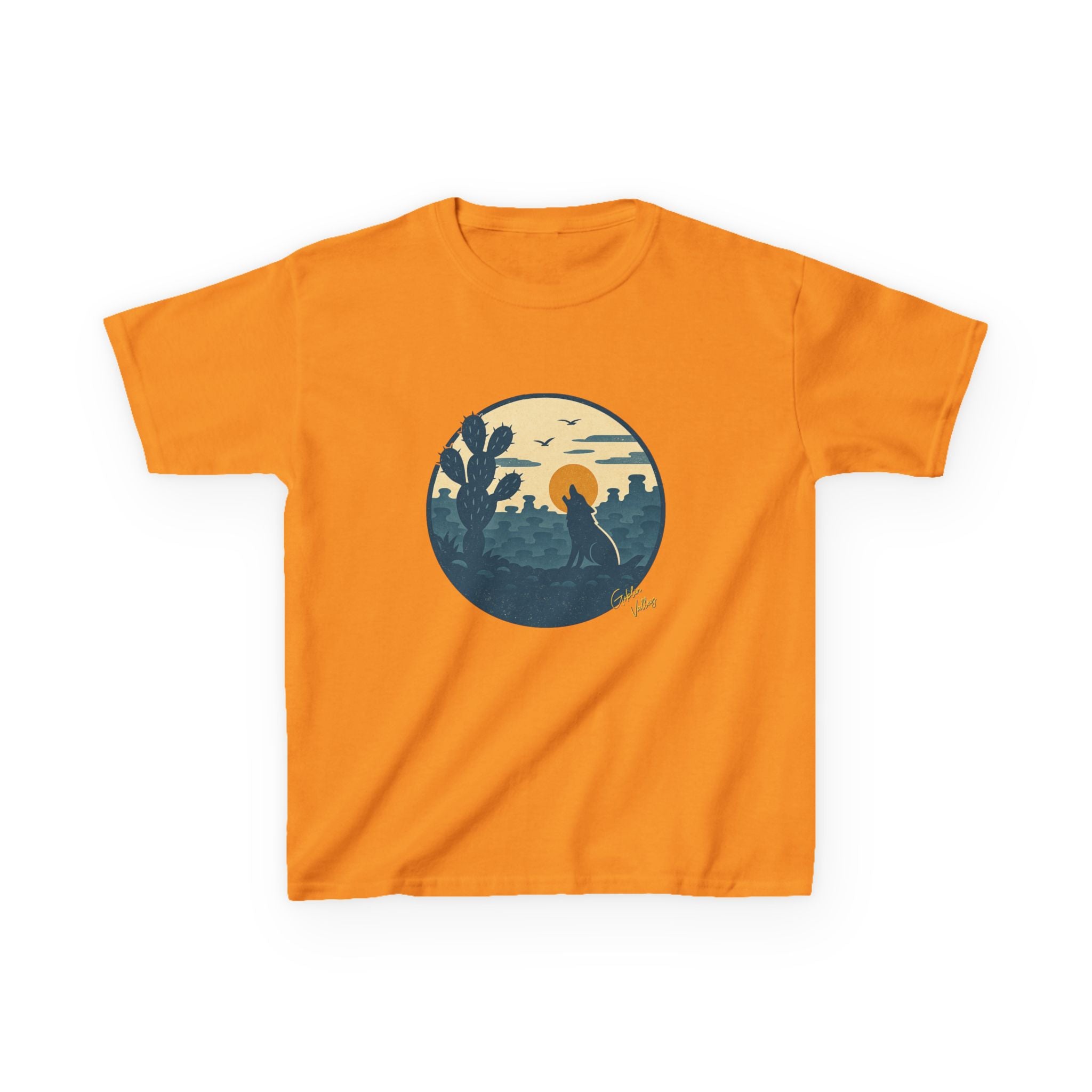 Kids Tee — Desert Sunset Cactus Graphic