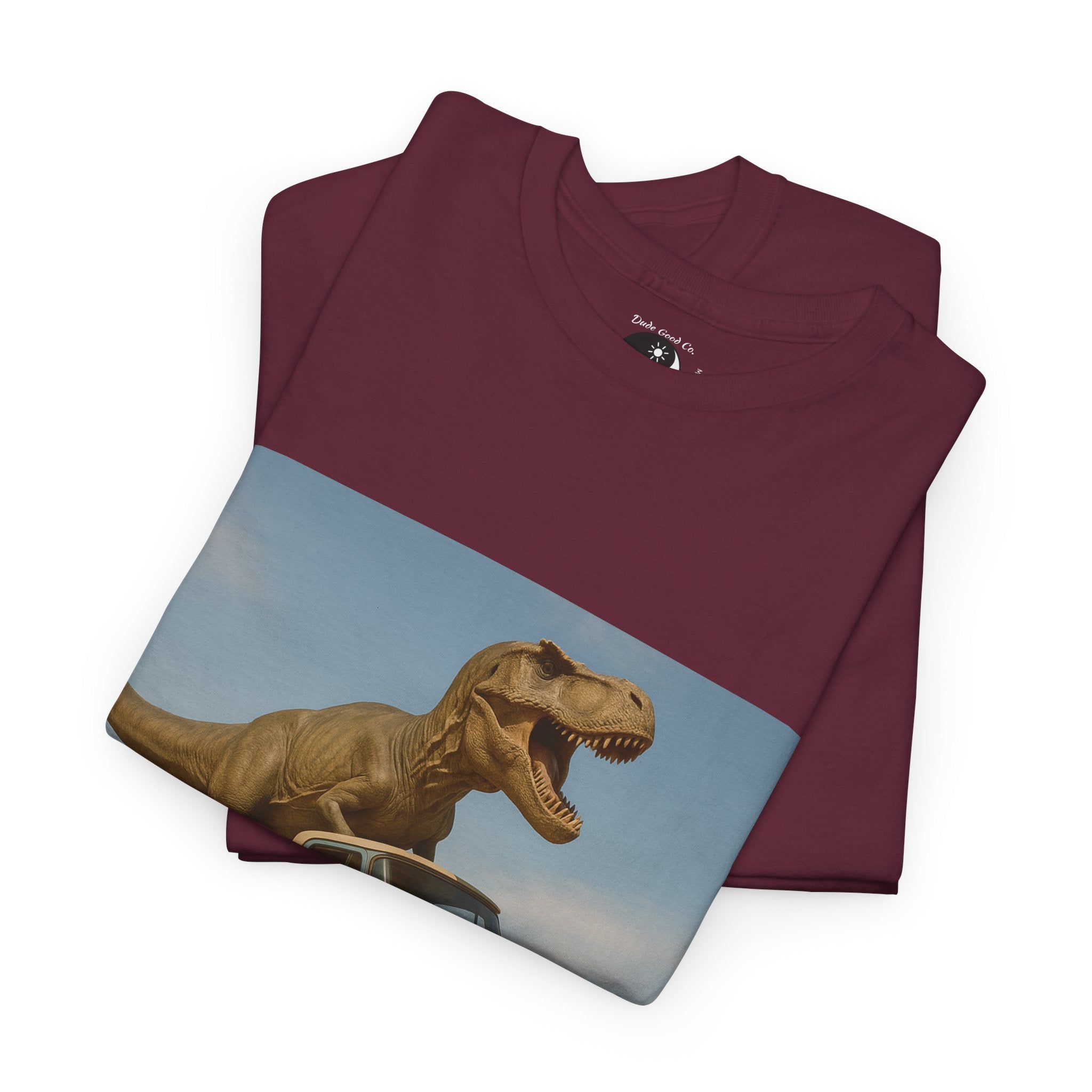 Teen/Adult Retro T-Rex Truck Adventure/Dinosaur T‑Shirt —  Tee sizes S-5XL --17 Colors