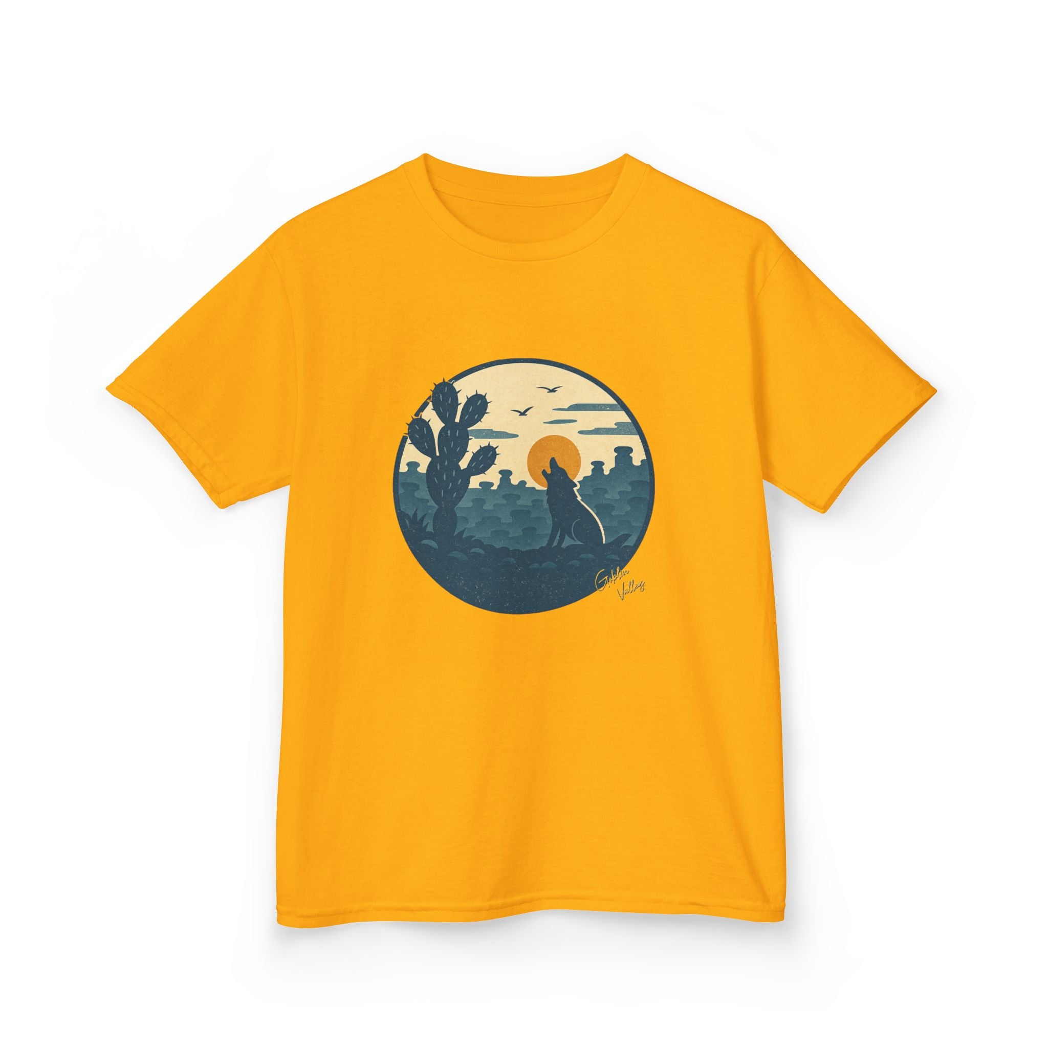 Kids Tee — Desert Sunset Cactus Graphic