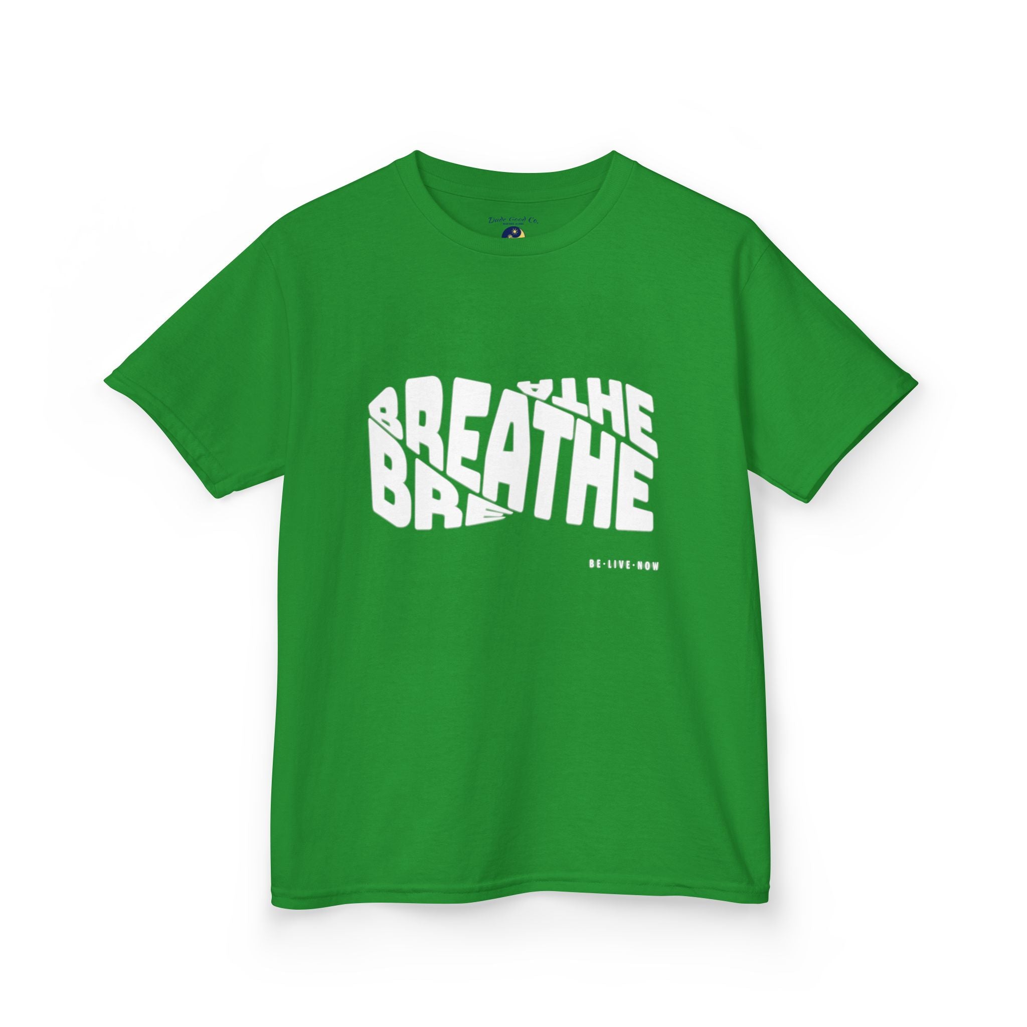 Breathe Vortex Graphic Tee for Boys – Kids & Teen Sizes 5–14 | Mindful Calm Design | Soft Cotton Inspirational Shirt