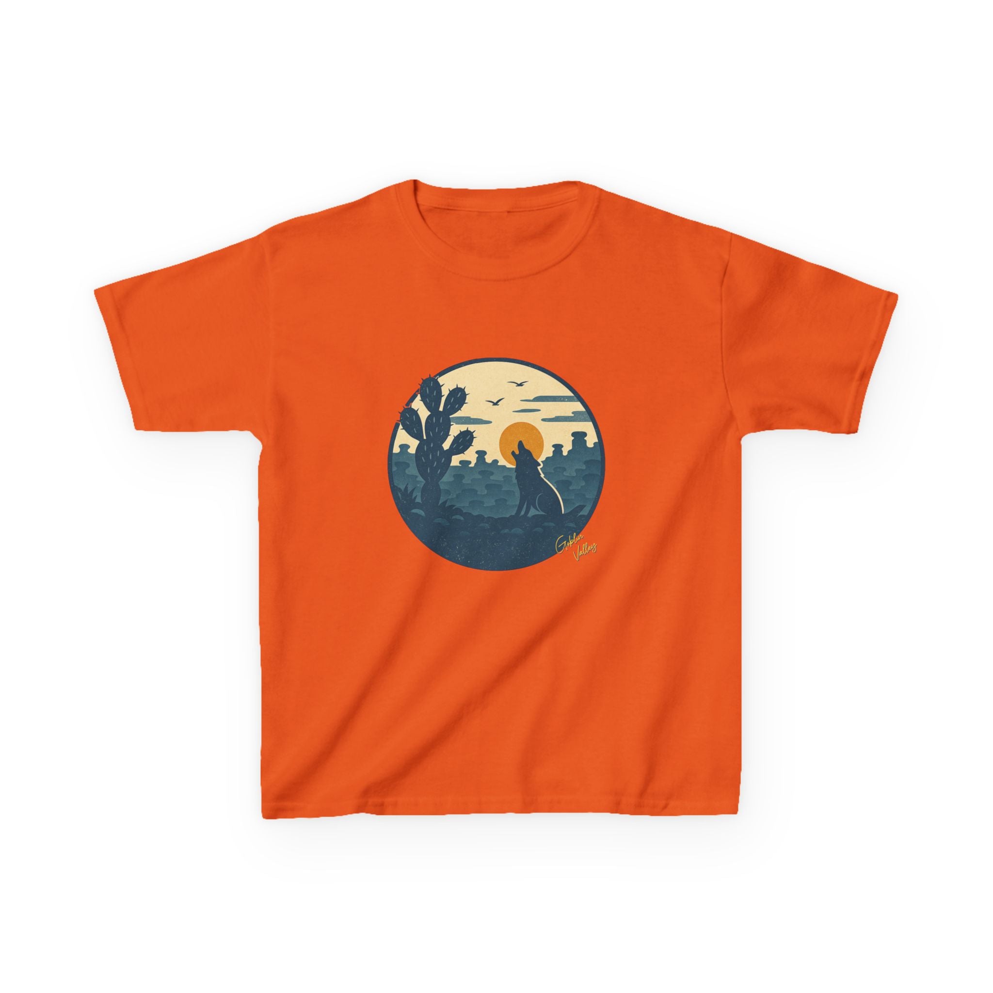 Kids Tee — Desert Sunset Cactus Graphic