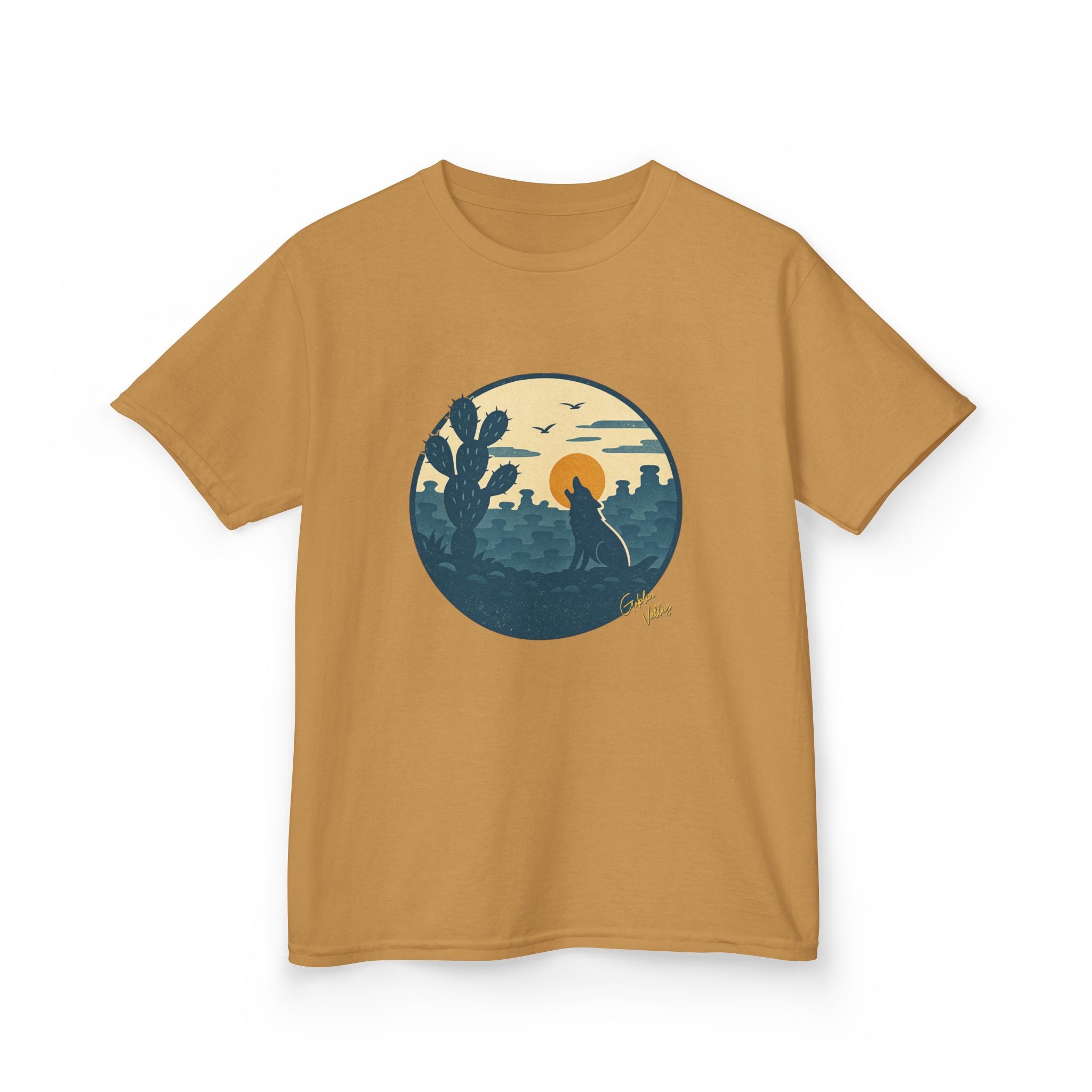 Kids Tee — Desert Sunset Cactus Graphic