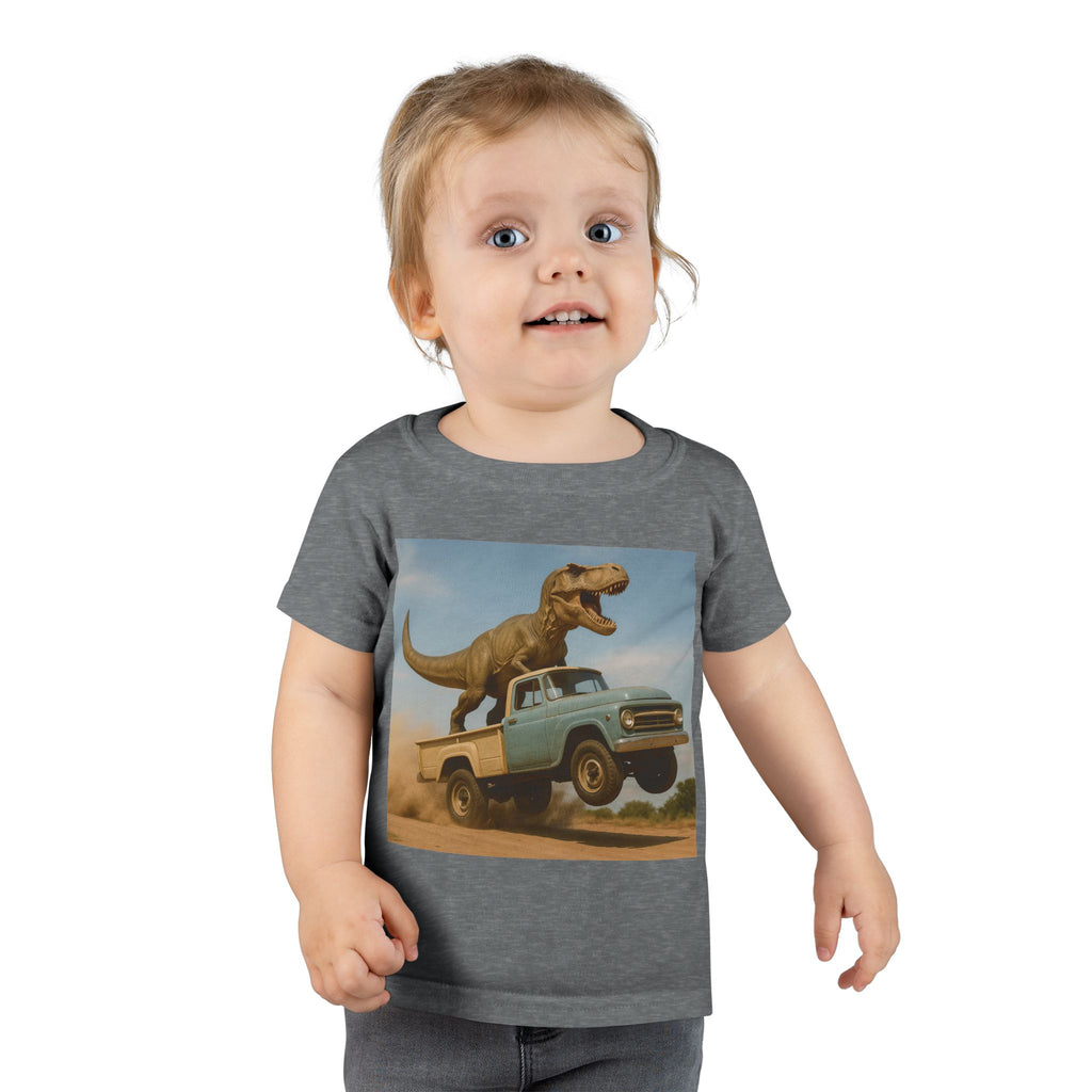 T-Rex Riding Vintage Pickup Adventure! Dinosaur Truck Toddler T-shirt