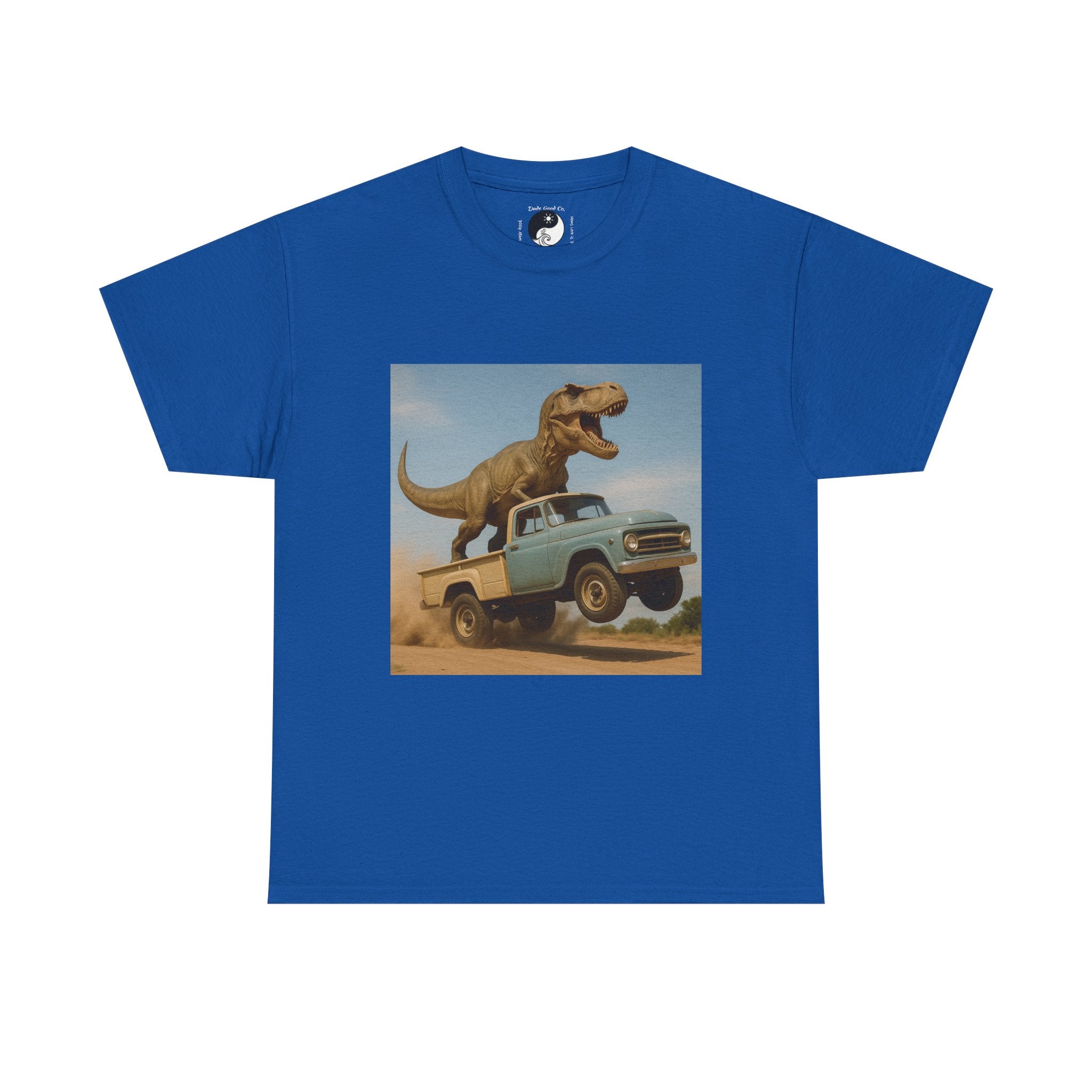 Teen/Adult Retro T-Rex Truck Adventure/Dinosaur T‑Shirt —  Tee sizes S-5XL