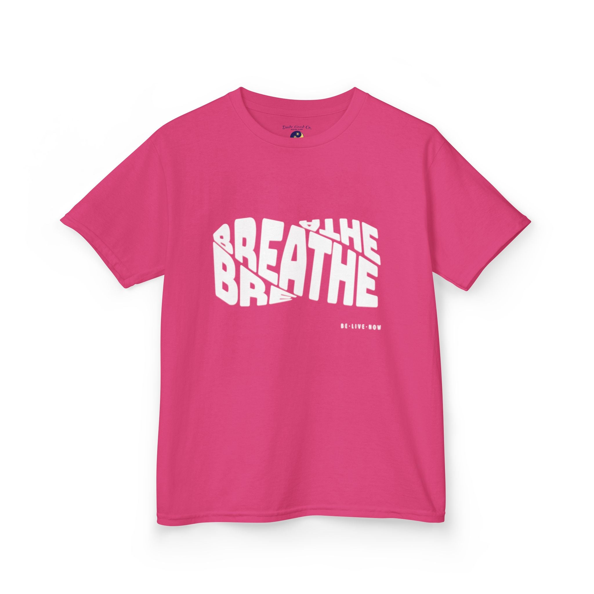 Breathe Vortex Graphic Tee for Boys – Kids & Teen Sizes 5–14 | Mindful Calm Design | Soft Cotton Inspirational Shirt
