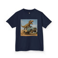 Kid's T-Rex Riding Vintage Pickup Adventure! Kid’s Dinosaur Truck T-shirt
