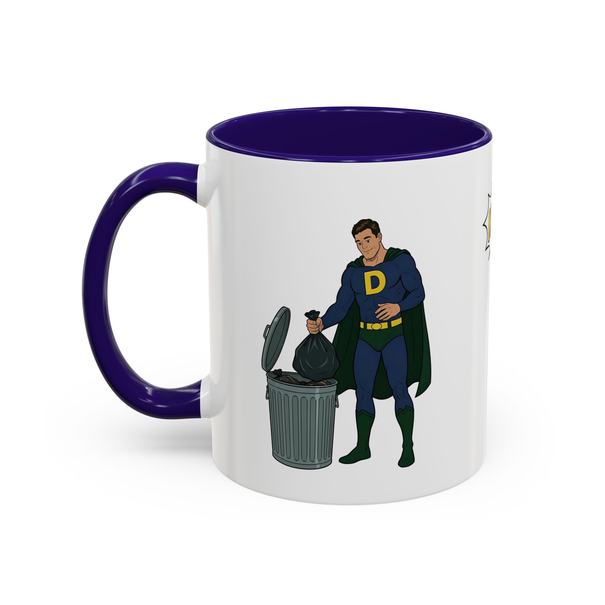 Real Super Heroes Bring Snacks! Super D Coffee/Hot Chocolate Mug: 12 Colors 11oz/15oz Ceramic Superhero Novelty Gift Cup 