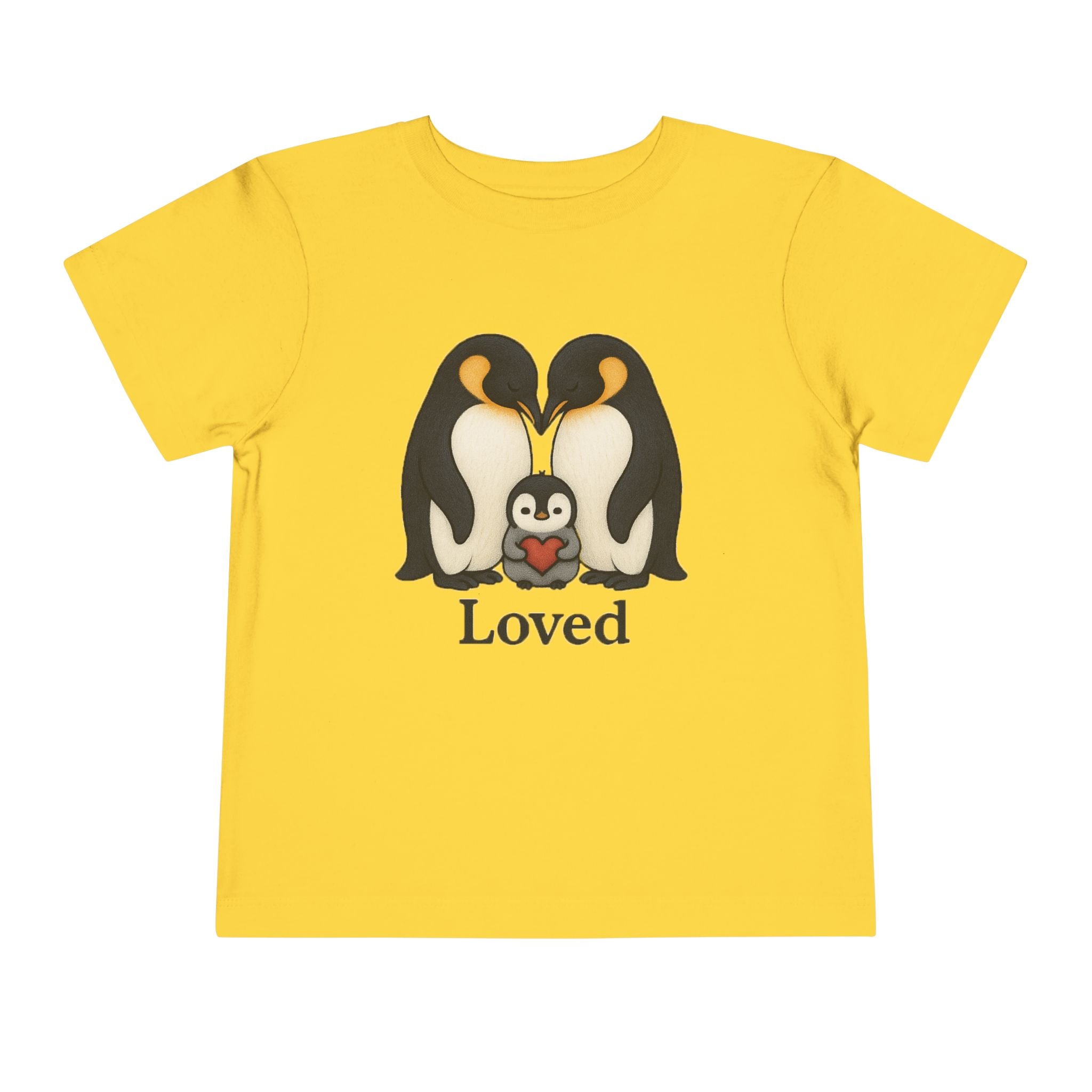 Toddler Tee - 'Loved' Penguin Family Cute Baby Shirt