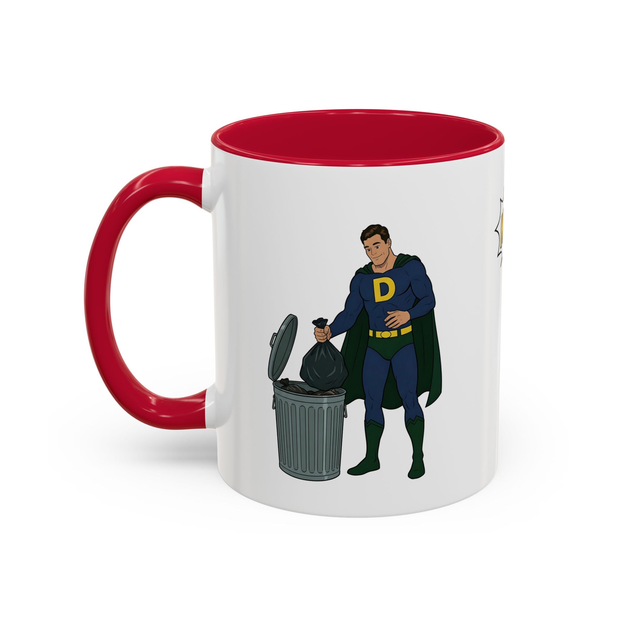Real Super Heroes Bring Snacks! Super D Coffee/Hot Chocolate Mug: 12 Colors 11oz/15oz Ceramic Superhero Novelty Gift Cup 