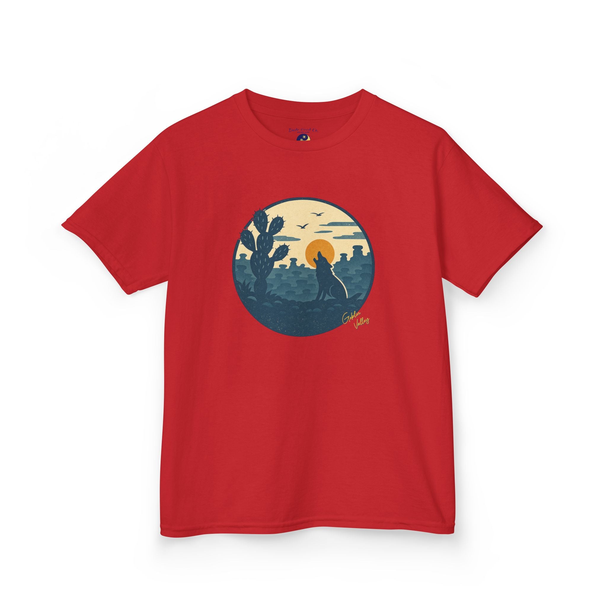 Boys Goblin Valley Desert Graphic Tee – Utah Hoodoo Cactus Sunset Nature Shirt sizes 5-14